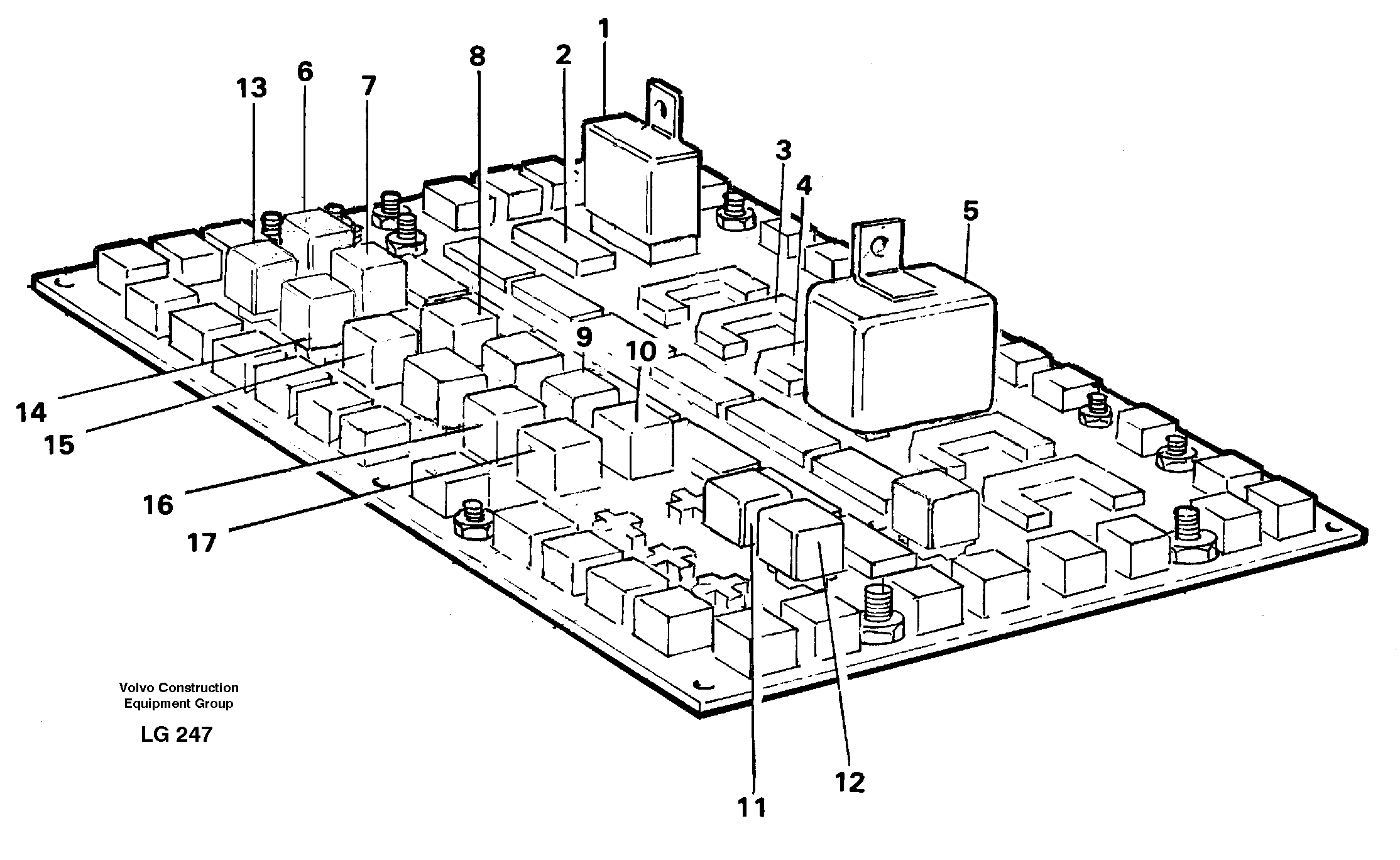 Схема запчастей Volvo EC200 - 103724 Electrical distribution unit, relay EC200 SER NO 2760-
