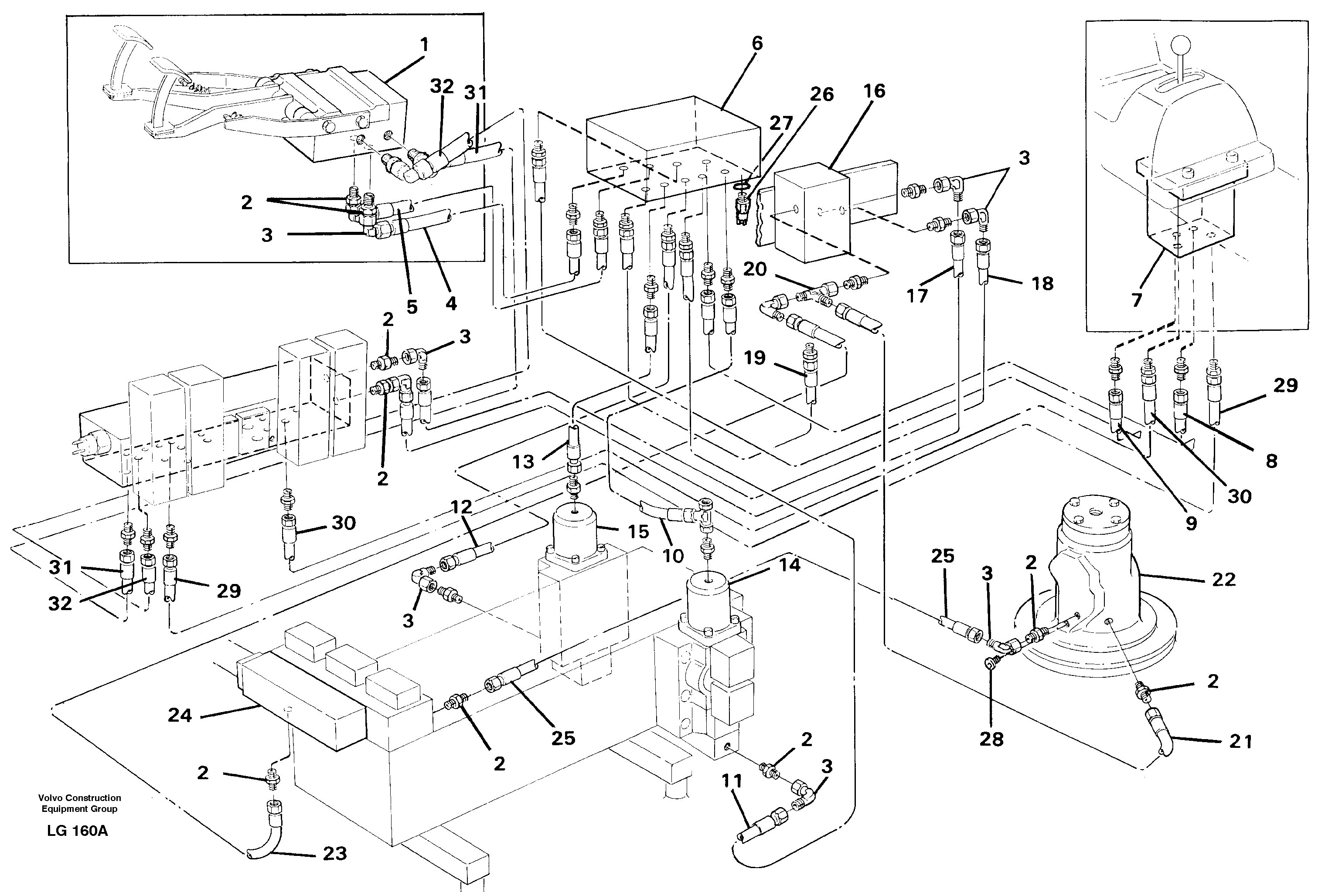 Схема запчастей Volvo EC200 - 40671 Servohydraulik, travel EC200 SER NO 2760-