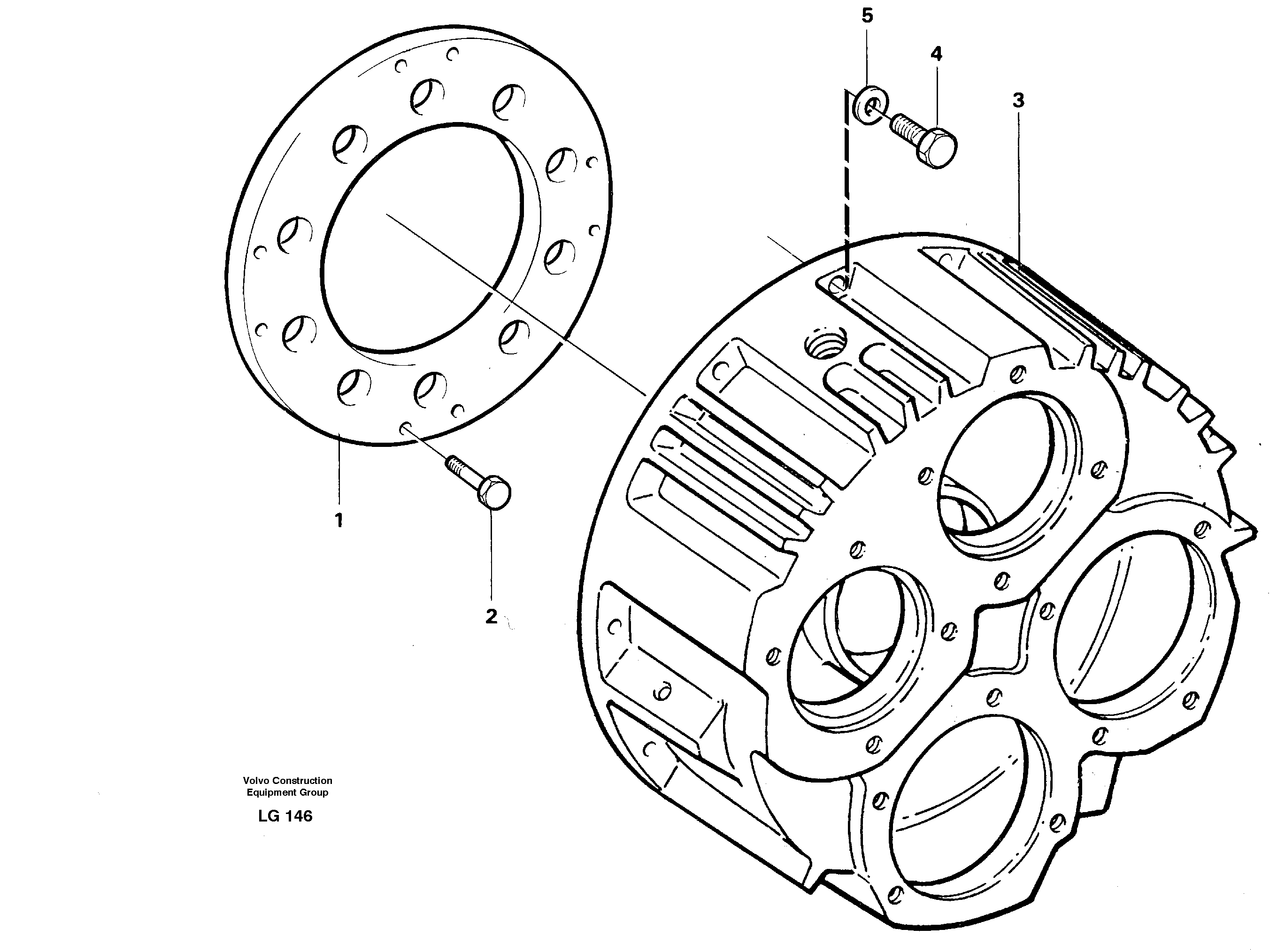 Схема запчастей Volvo EC200 - 41643 Assembly pump gear box EC200 SER NO 2760-