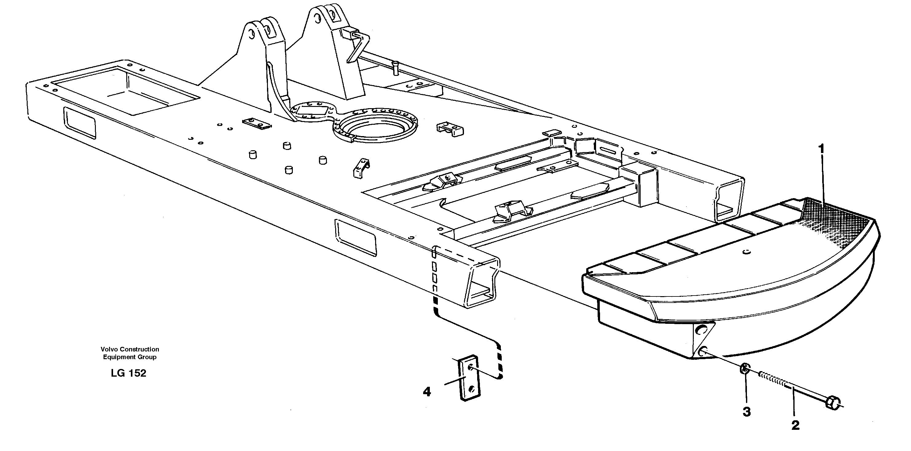 Схема запчастей Volvo EC200 - 28734 Противовесы EC200 SER NO 2760-