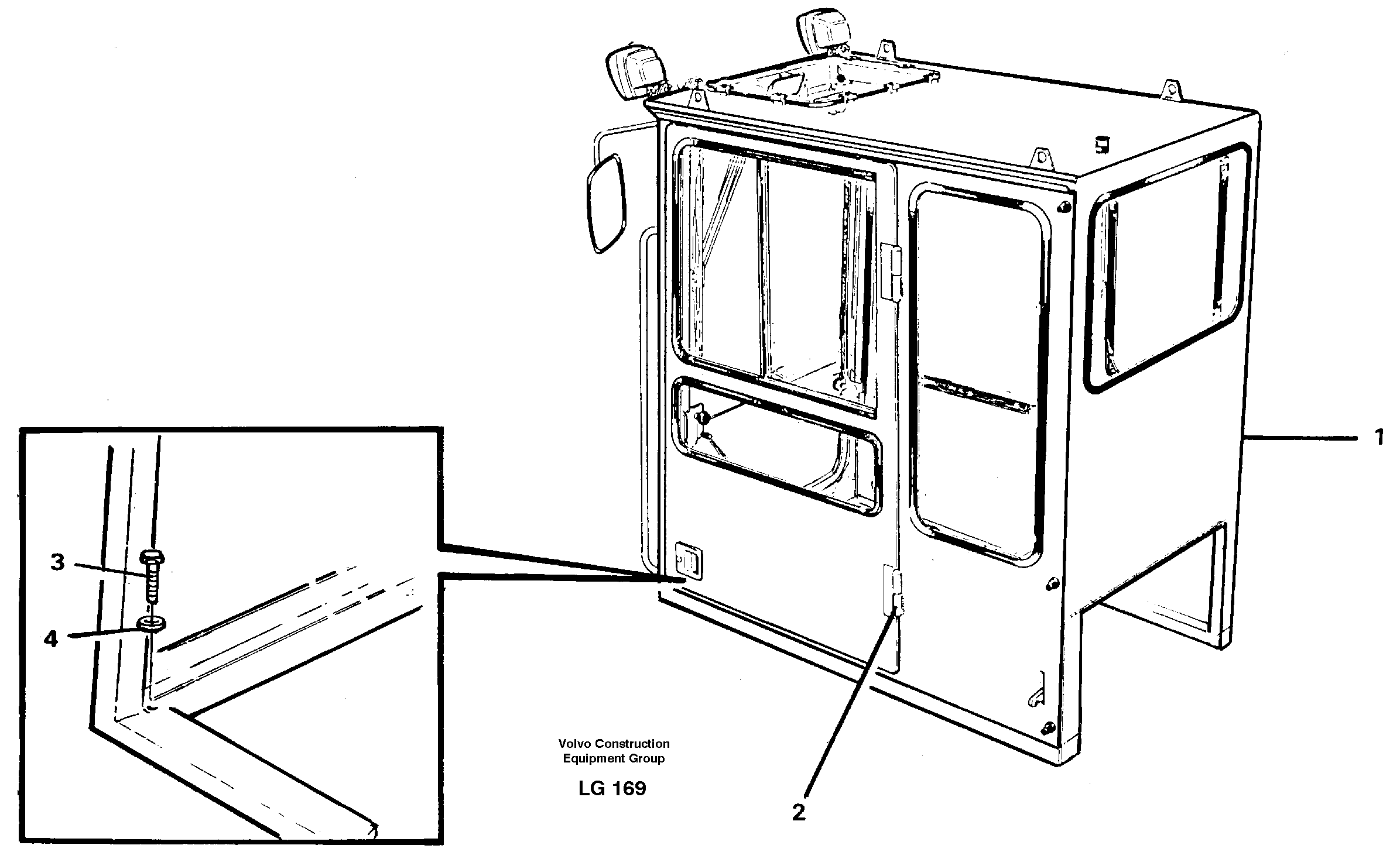 Схема запчастей Volvo EC200 - 40469 Operators cab EC200 SER NO 2760-