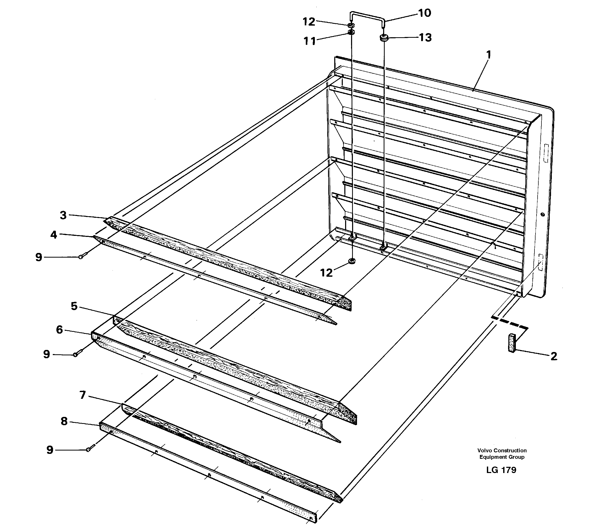Схема запчастей Volvo EC200 - 22850 Door,cooler EC200 SER NO 2760-