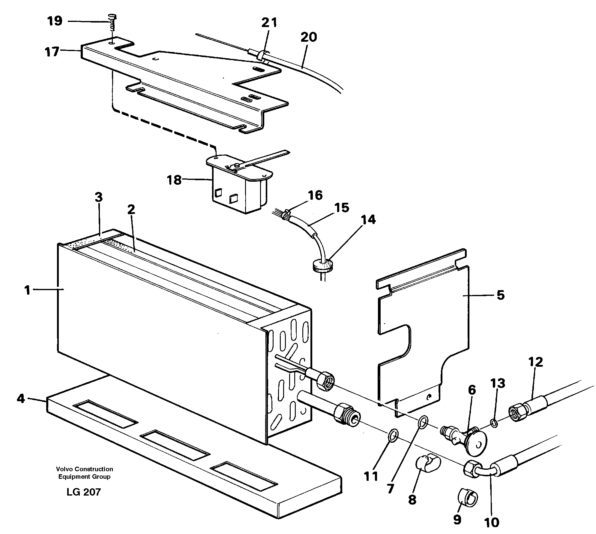 Схема запчастей Volvo EC200 - 11850 Evaporator with fitting parts Cooling agent R12,r134a EC200 SER NO 2760-