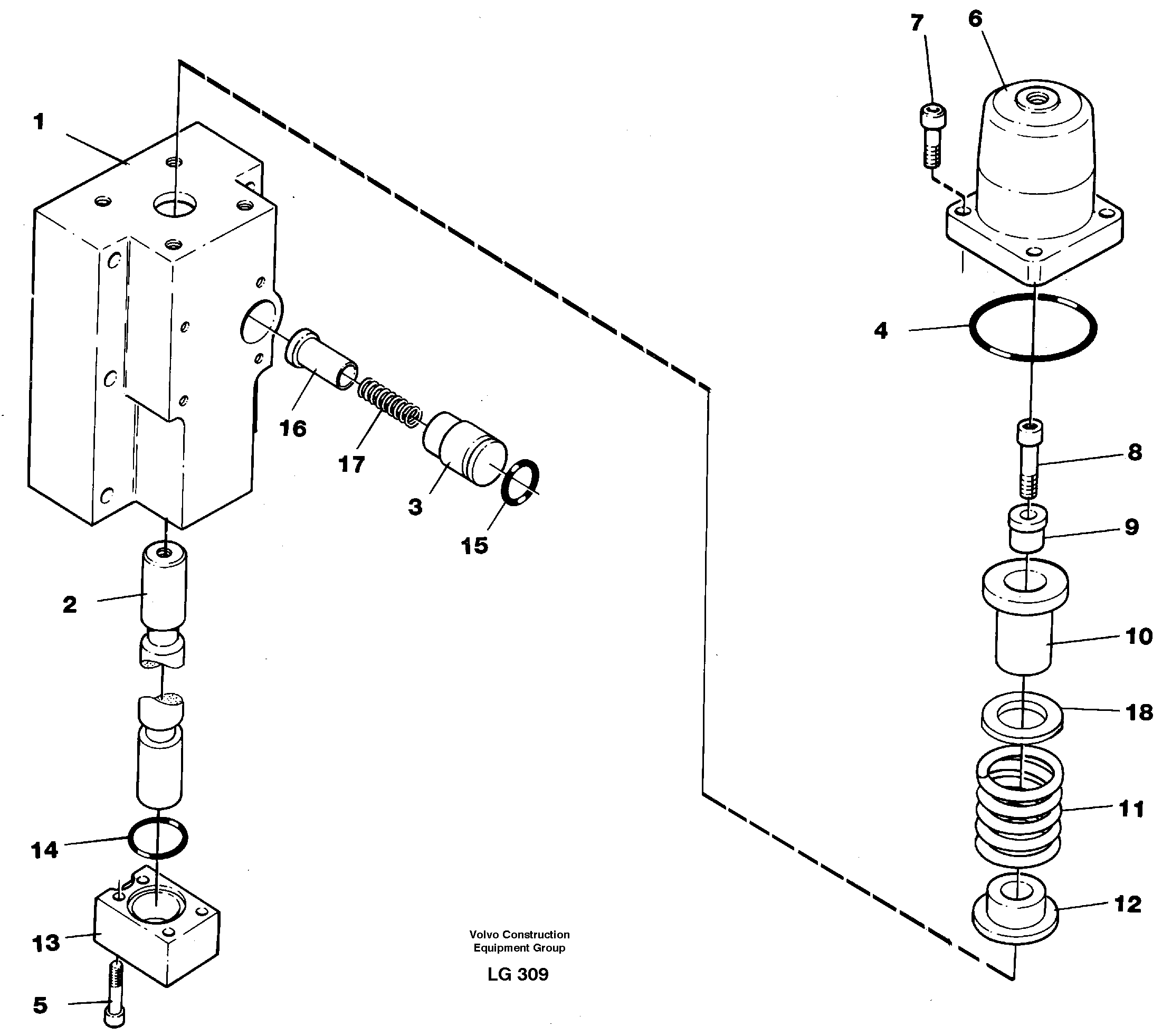 Схема запчастей Volvo EC200 - 101052 Four-way valve EC200 SER NO 2760-