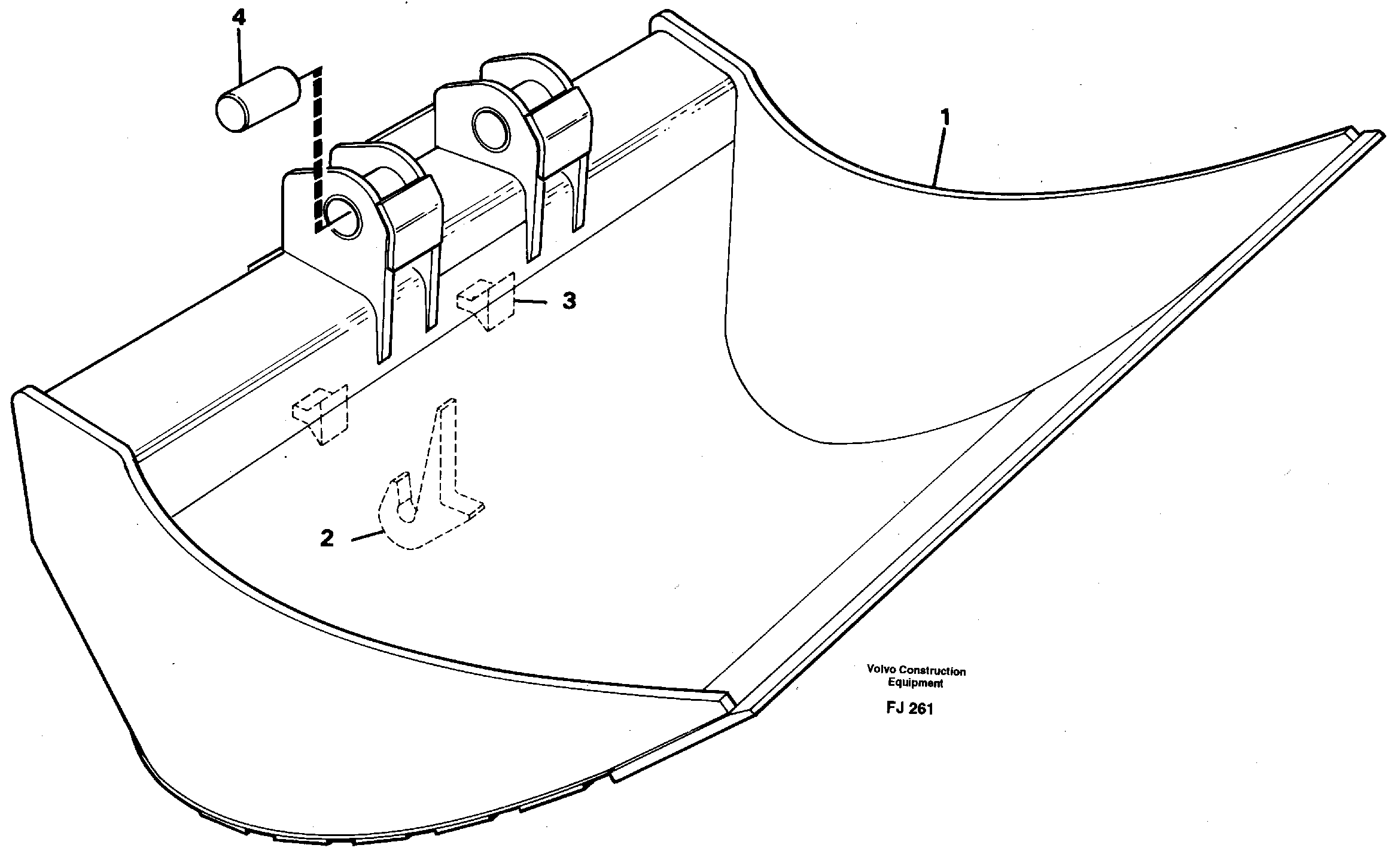Схема запчастей Volvo EC200 - 39066 Fixed slope buckets EC200 ?KERMAN ?KERMAN EC200