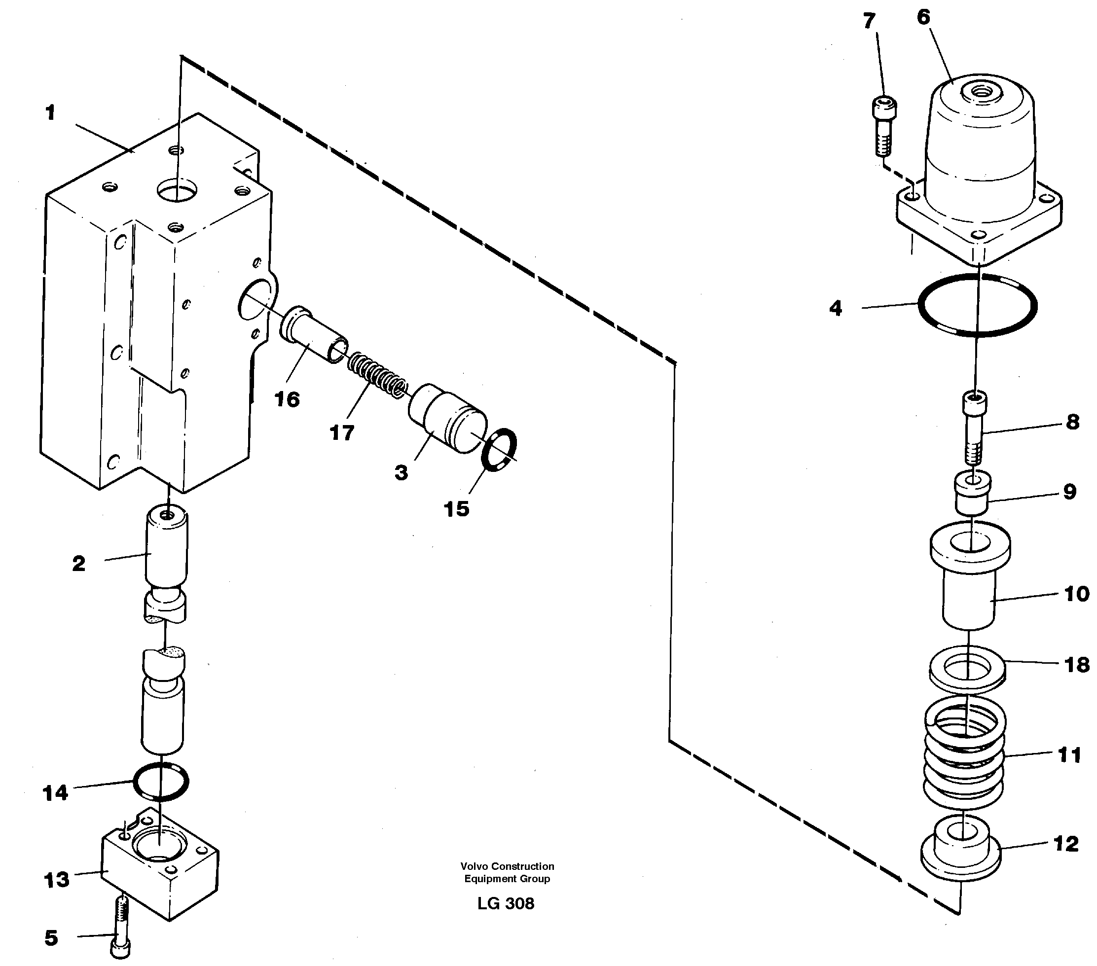 Схема запчастей Volvo EC200 - 102593 Four-way valve, dipper secondary EC200 SER NO 2760-