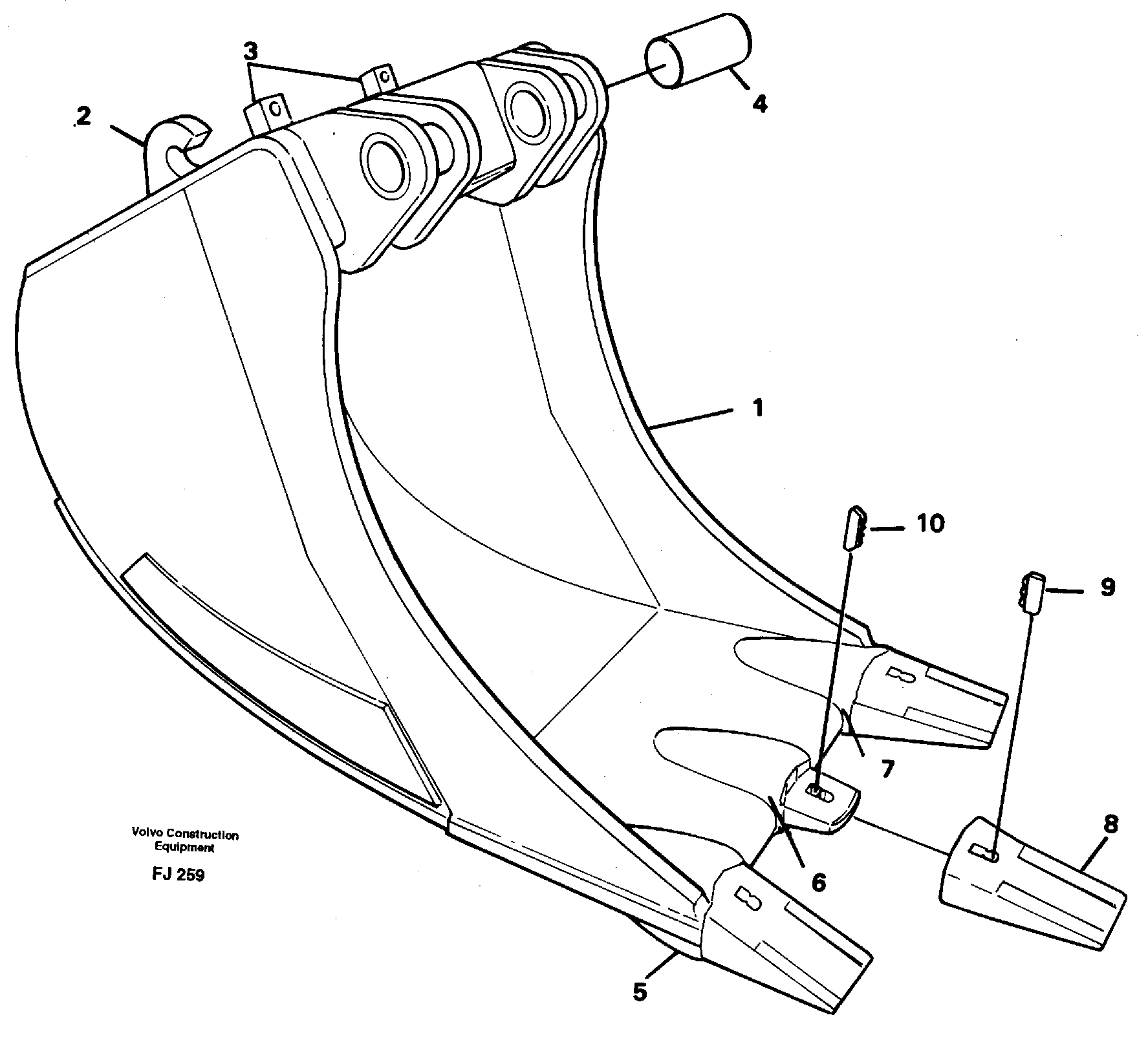 Схема запчастей Volvo EC200 - 44016 Cable bucket EC200 ?KERMAN ?KERMAN EC200