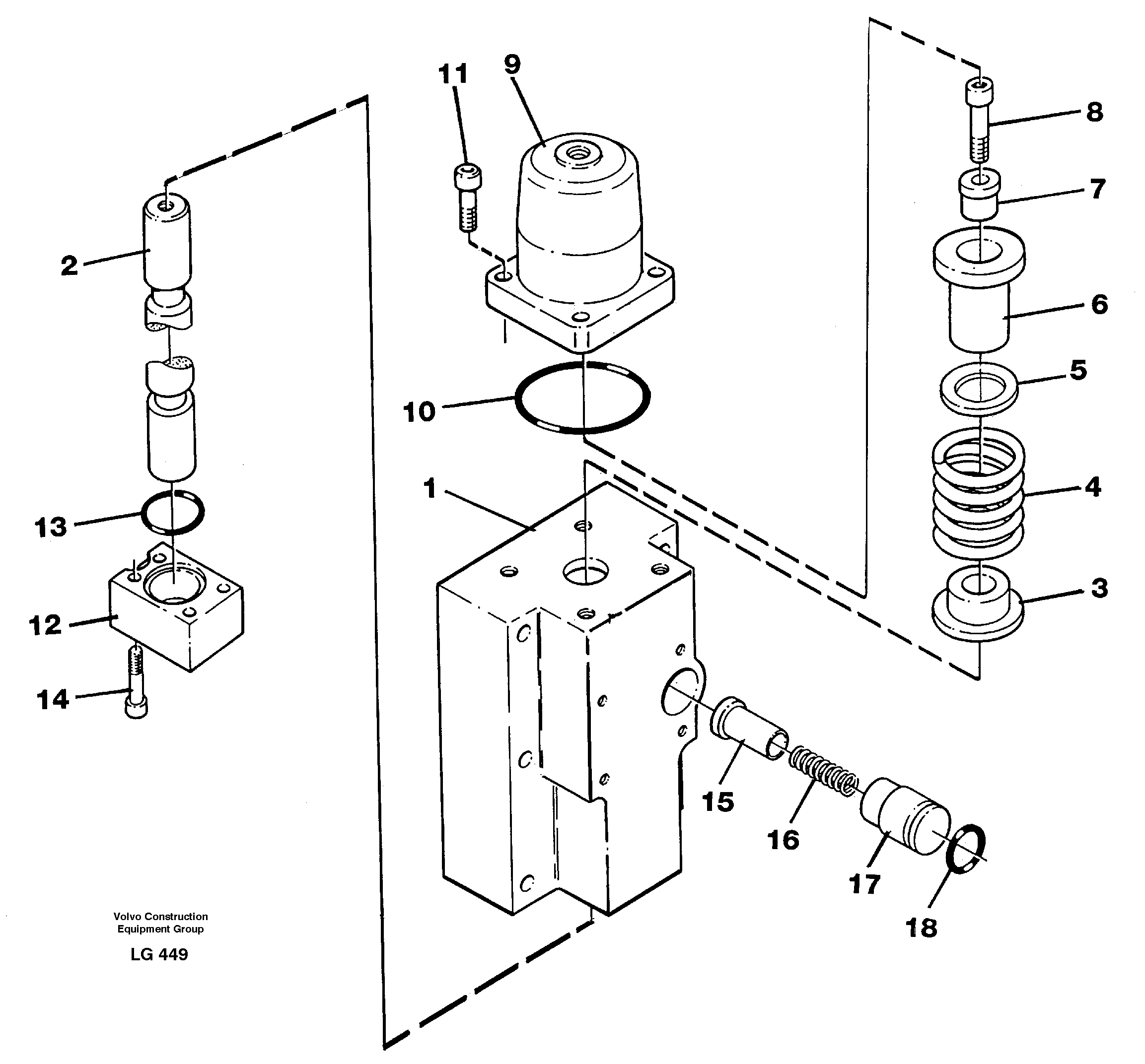 Схема запчастей Volvo EC200 - 106507 Four-way valve EC200 SER NO 2760-