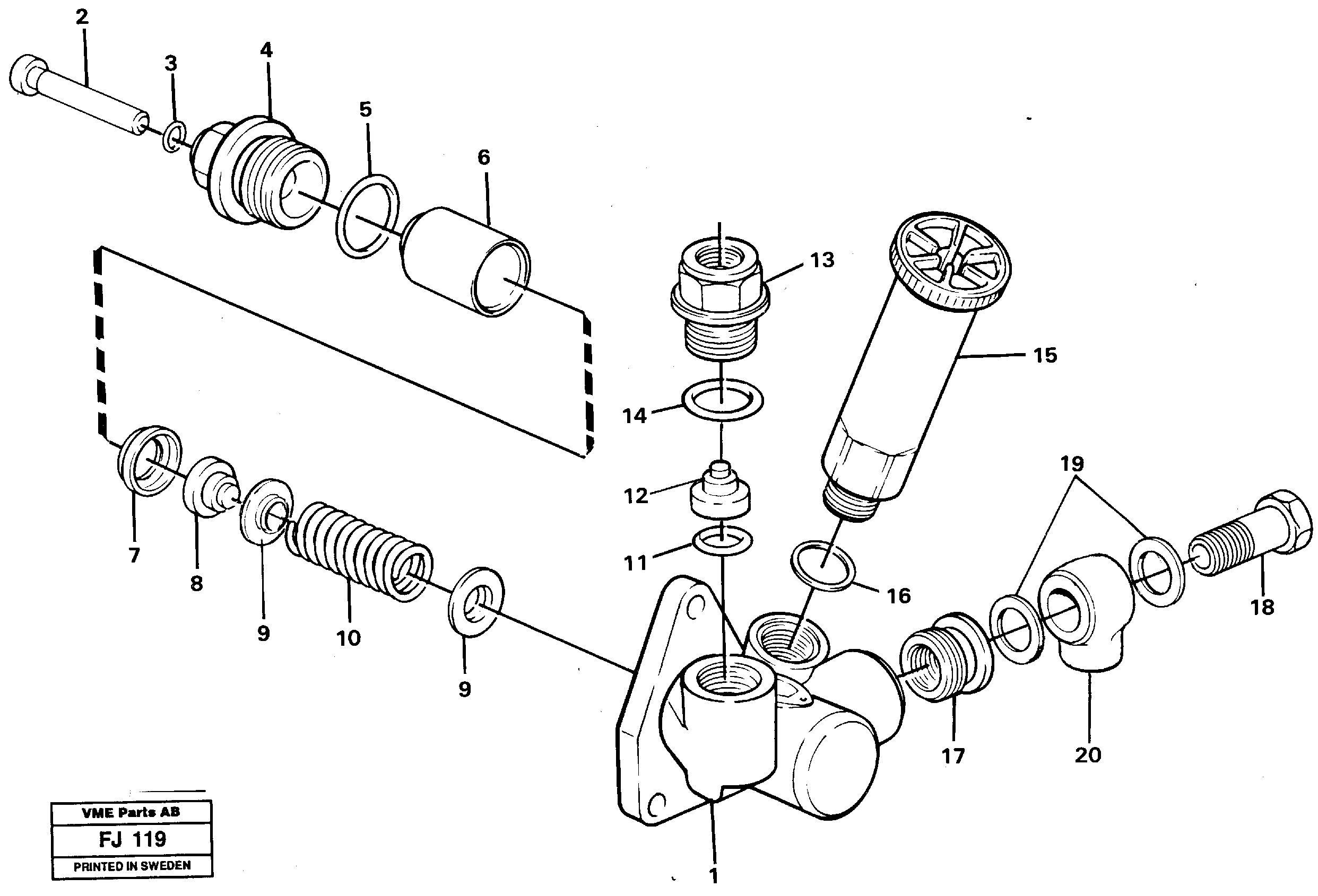 Схема запчастей Volvo EC200 - 93264 Feed pump EC200 ?KERMAN ?KERMAN EC200