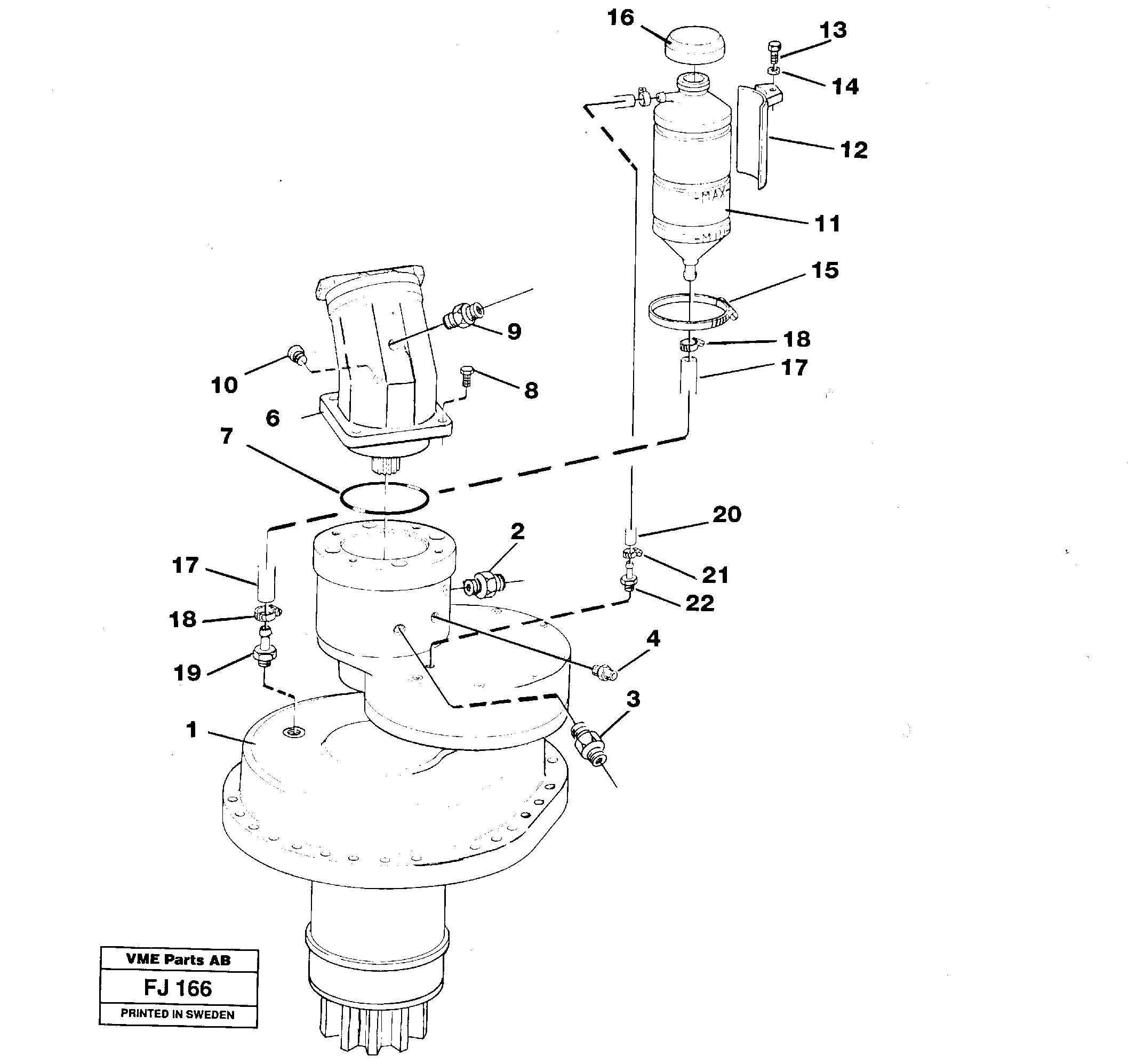 Схема запчастей Volvo EC200 - 70438 Slewing gear box, compl EC200 ?KERMAN ?KERMAN EC200