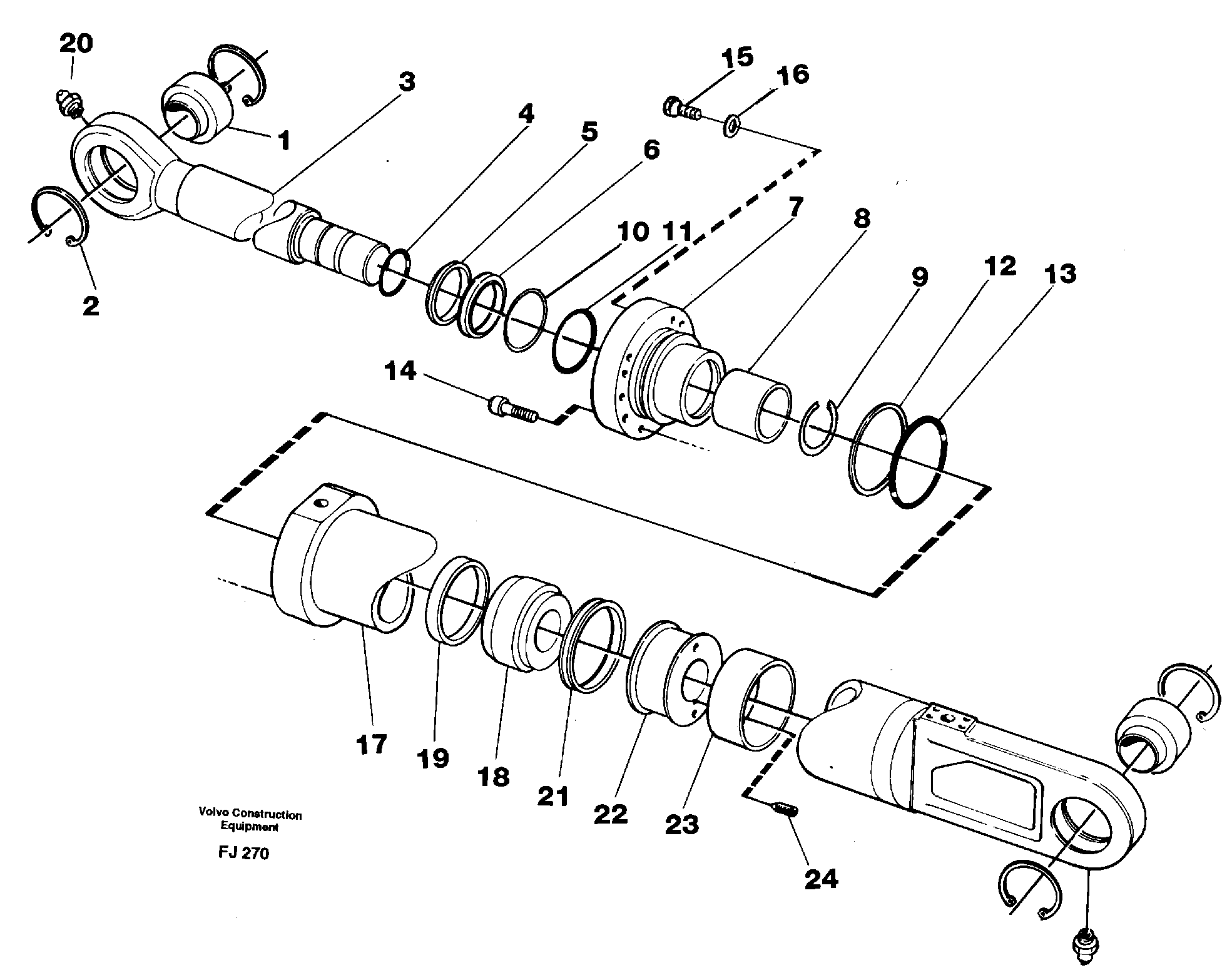 Схема запчастей Volvo EC200 - 35693 Knuckle cylinder EC200 ?KERMAN ?KERMAN EC200