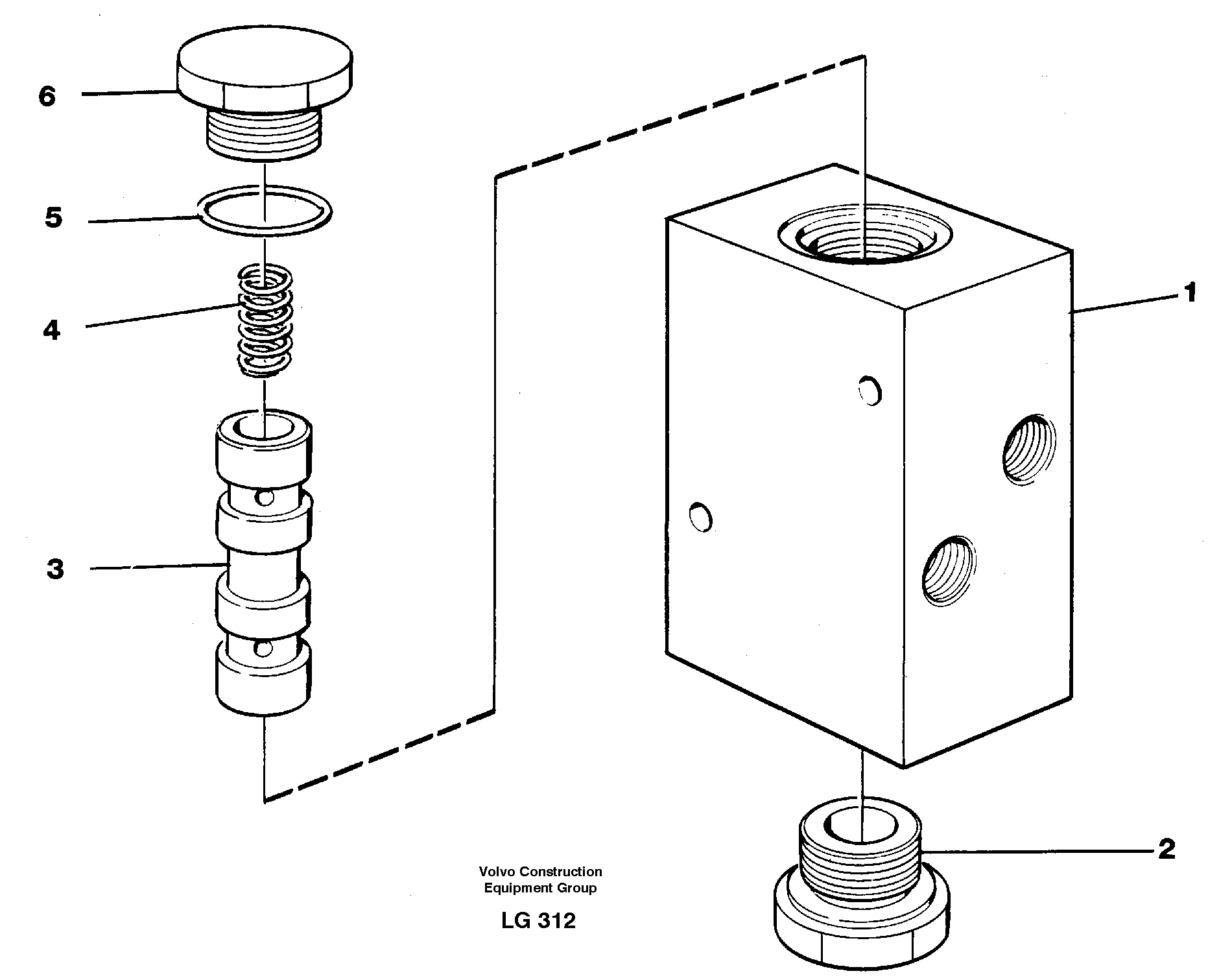 Схема запчастей Volvo EC200 - 18591 High speed valve EC200 SER NO 2760-