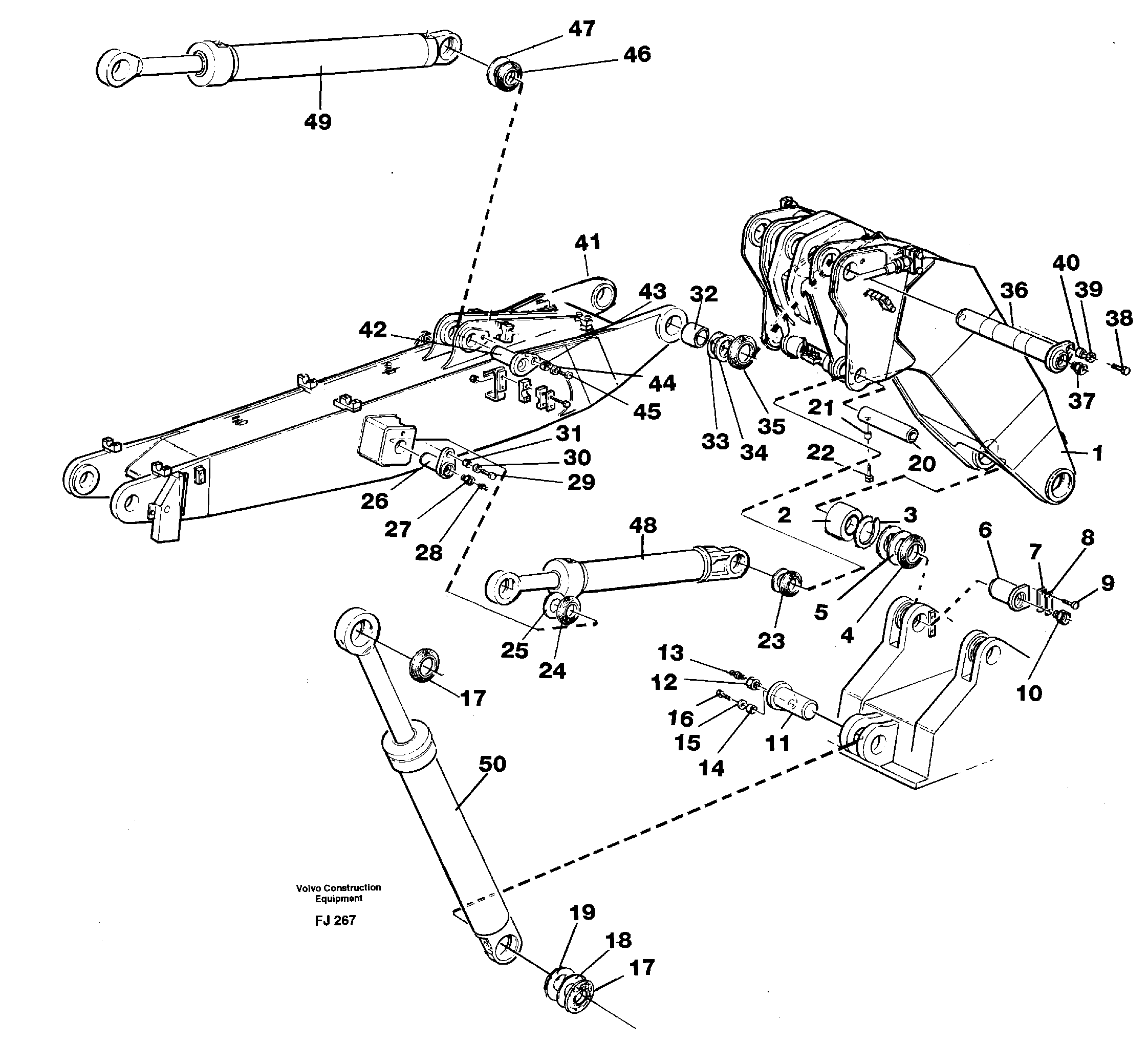 Схема запчастей Volvo EC200 - 50143 Adjustable boom EC200 ?KERMAN ?KERMAN EC200