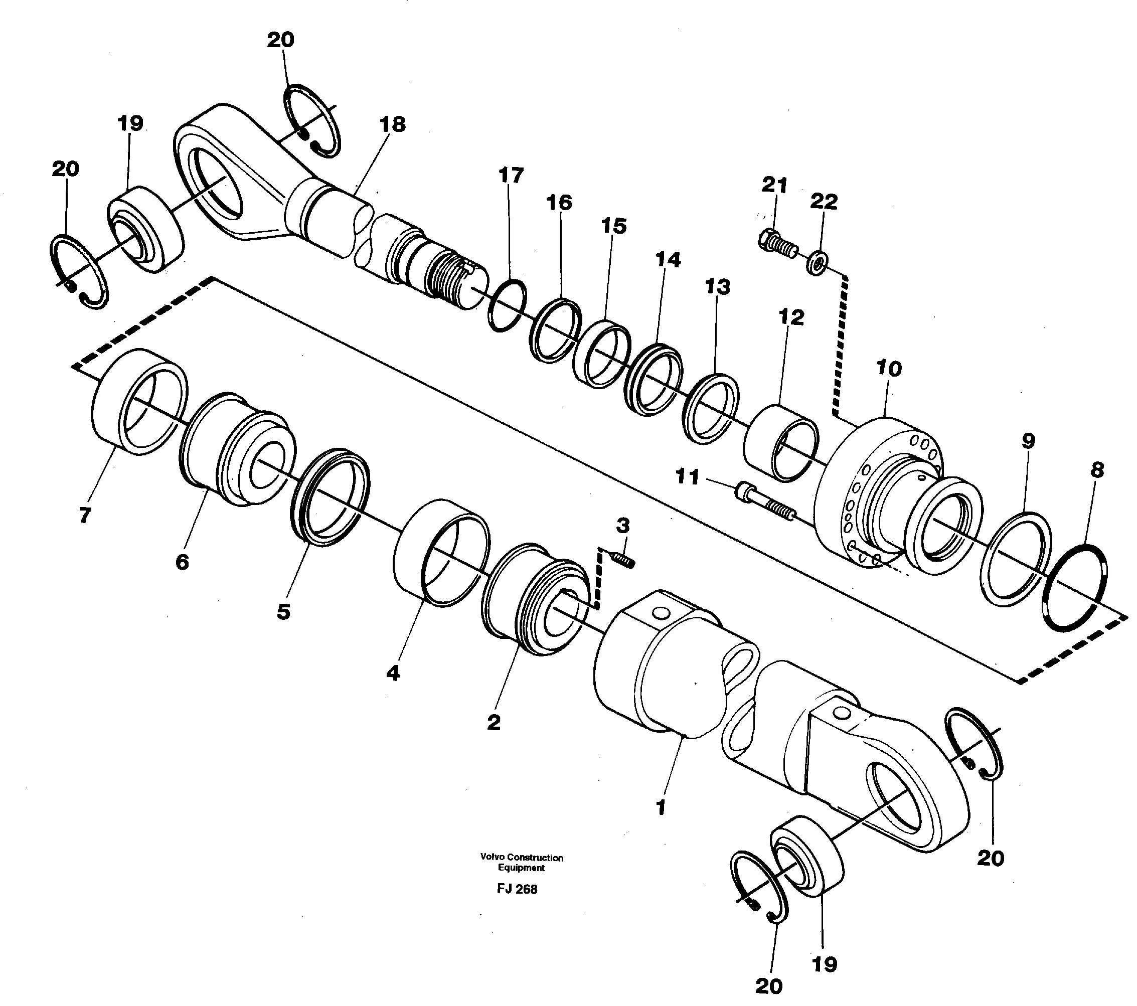 Схема запчастей Volvo EC200 - 50145 Boom cylinder, monobloc boom EC200 ?KERMAN ?KERMAN EC200