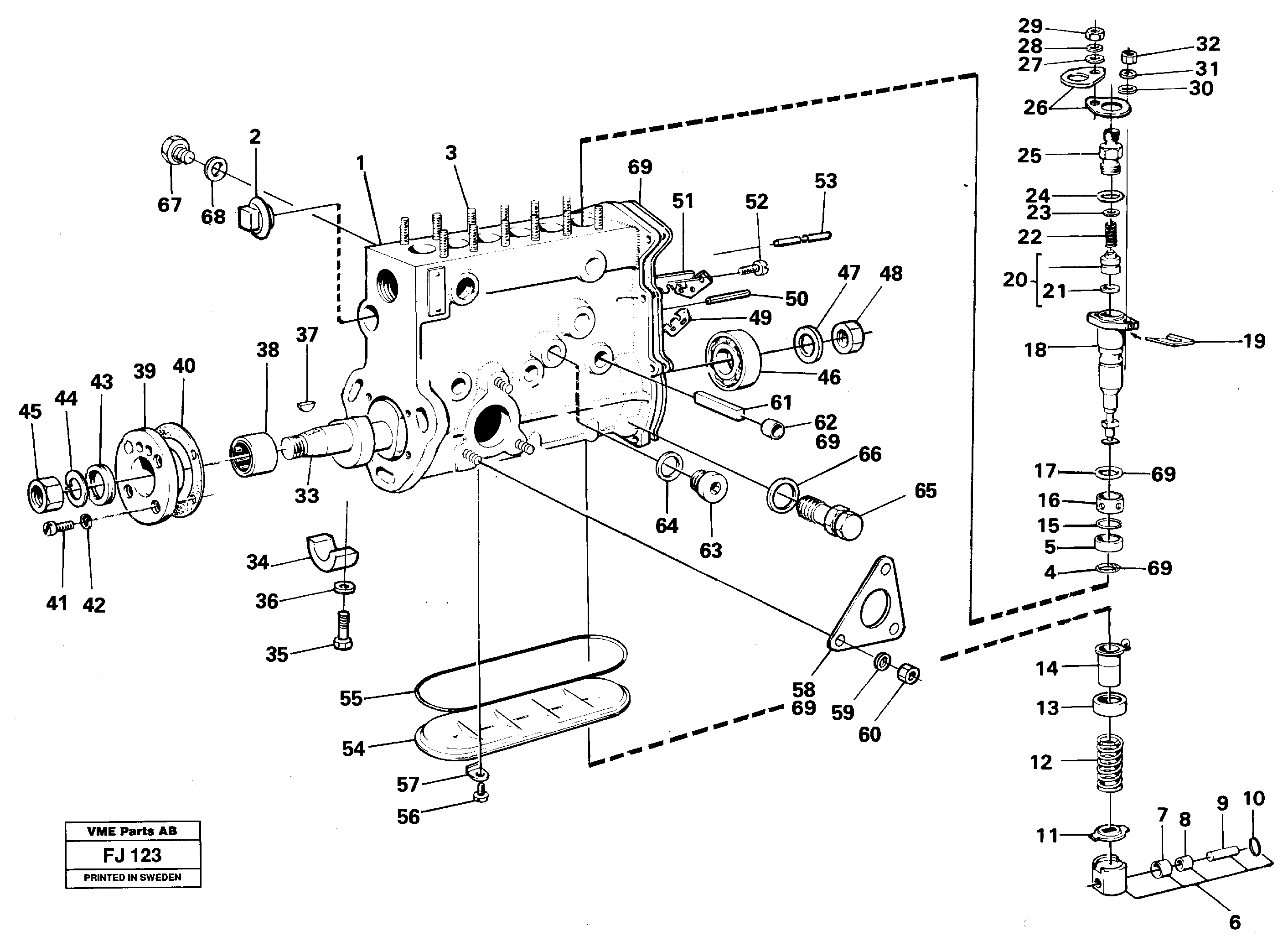 Схема запчастей Volvo EC200 - 86835 Насос EC200 ?KERMAN ?KERMAN EC200