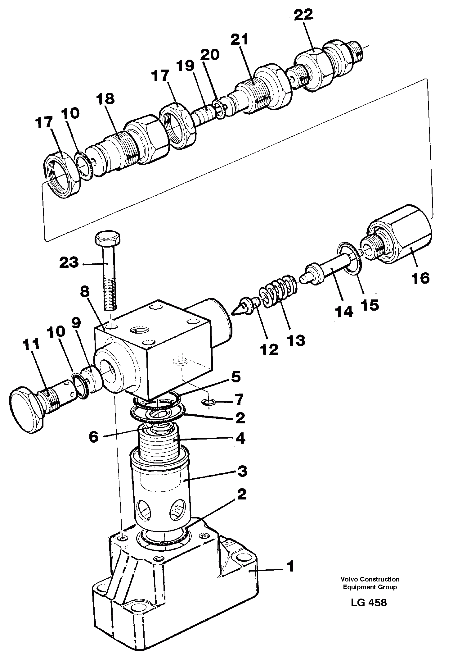 Схема запчастей Volvo EC200 - 36989 Pressure lim. valve EC200 SER NO 2760-