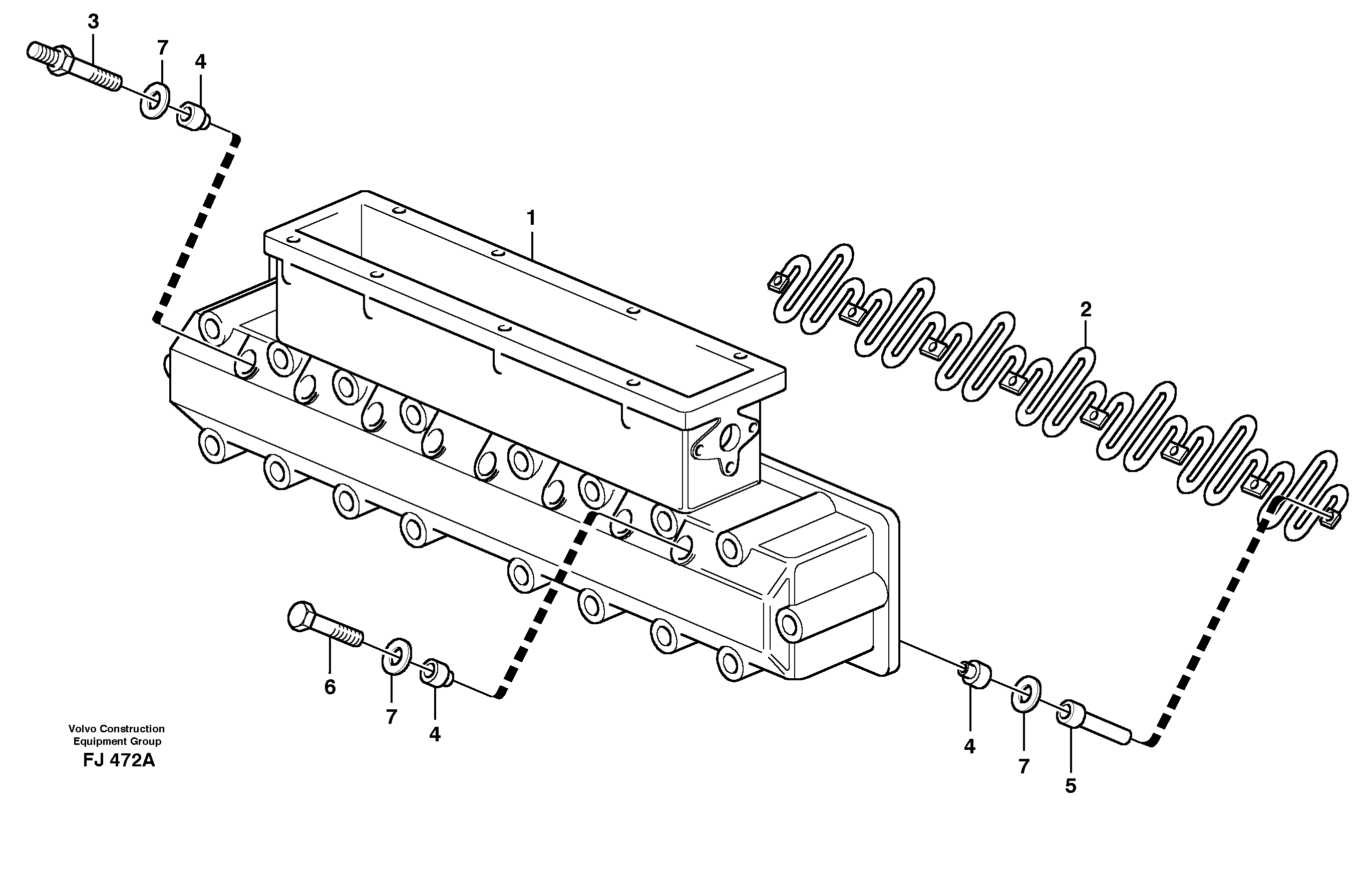Схема запчастей Volvo EC200 - 22970 Induction manifold with fitting parts EC200 ?KERMAN ?KERMAN EC200