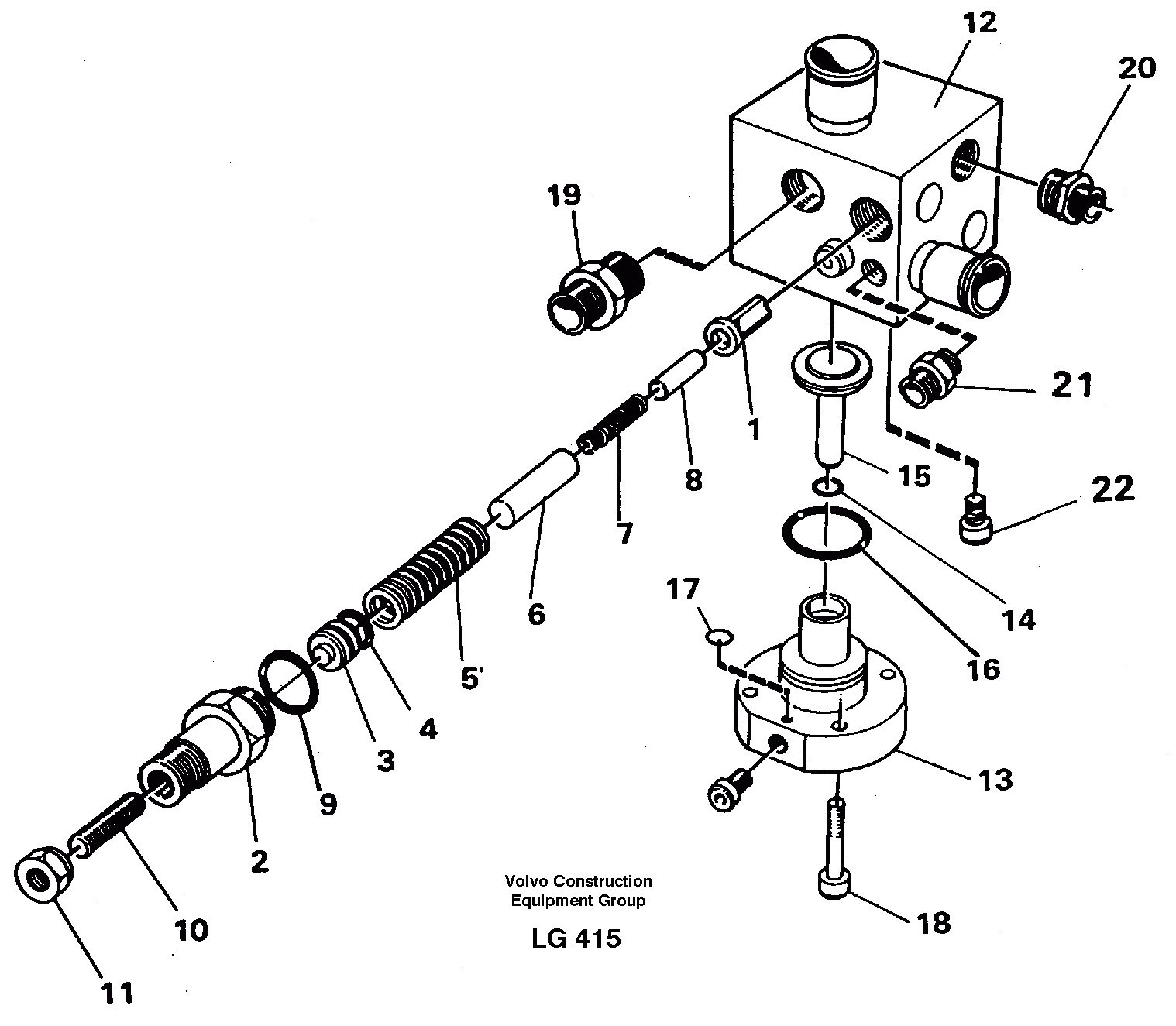 Схема запчастей Volvo EC200 - 41481 Shunt valve EC200 SER NO 2760-