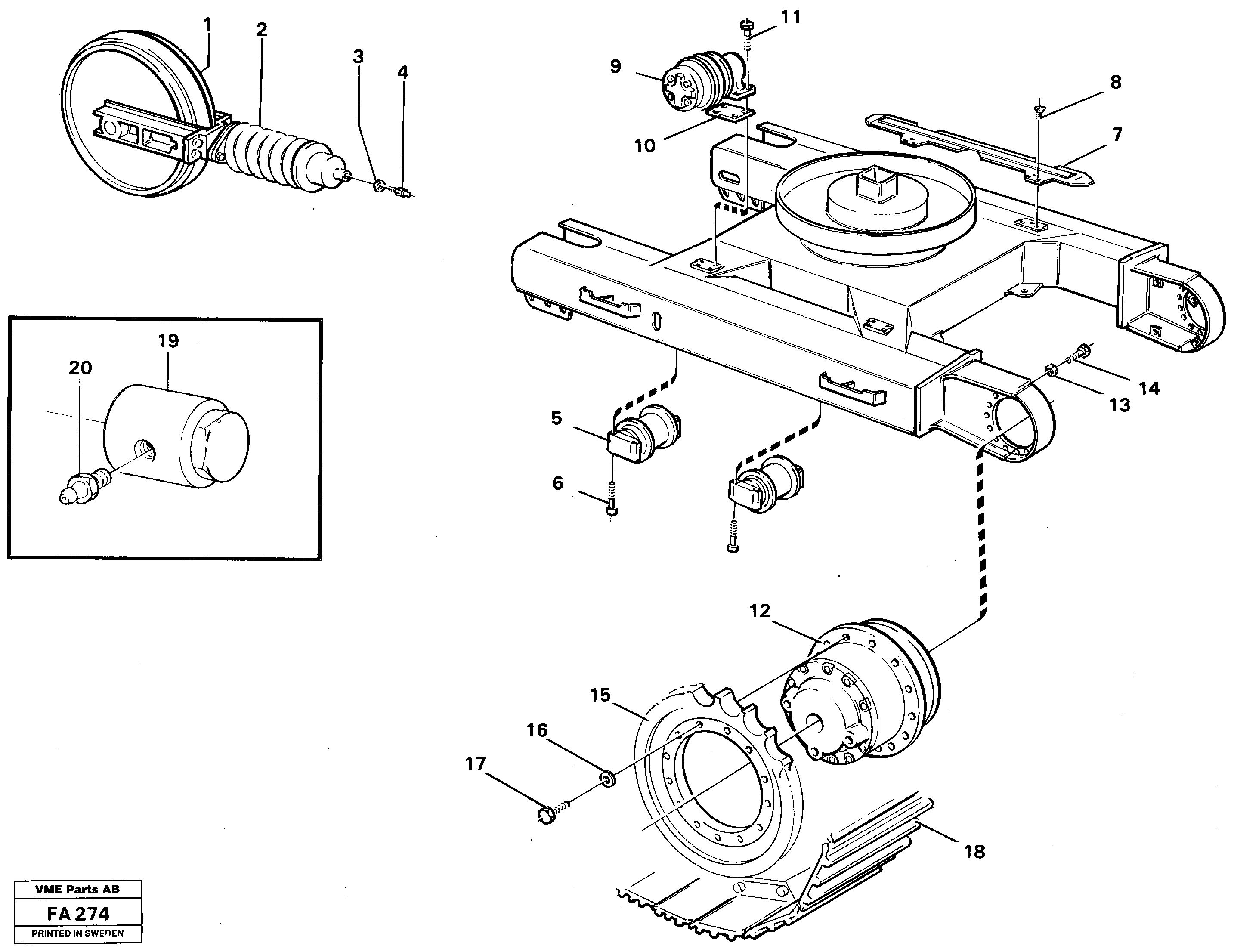 Схема запчастей Volvo EC230B - 16057 Crawler unit EC230B ?KERMAN ?KERMAN EC230B