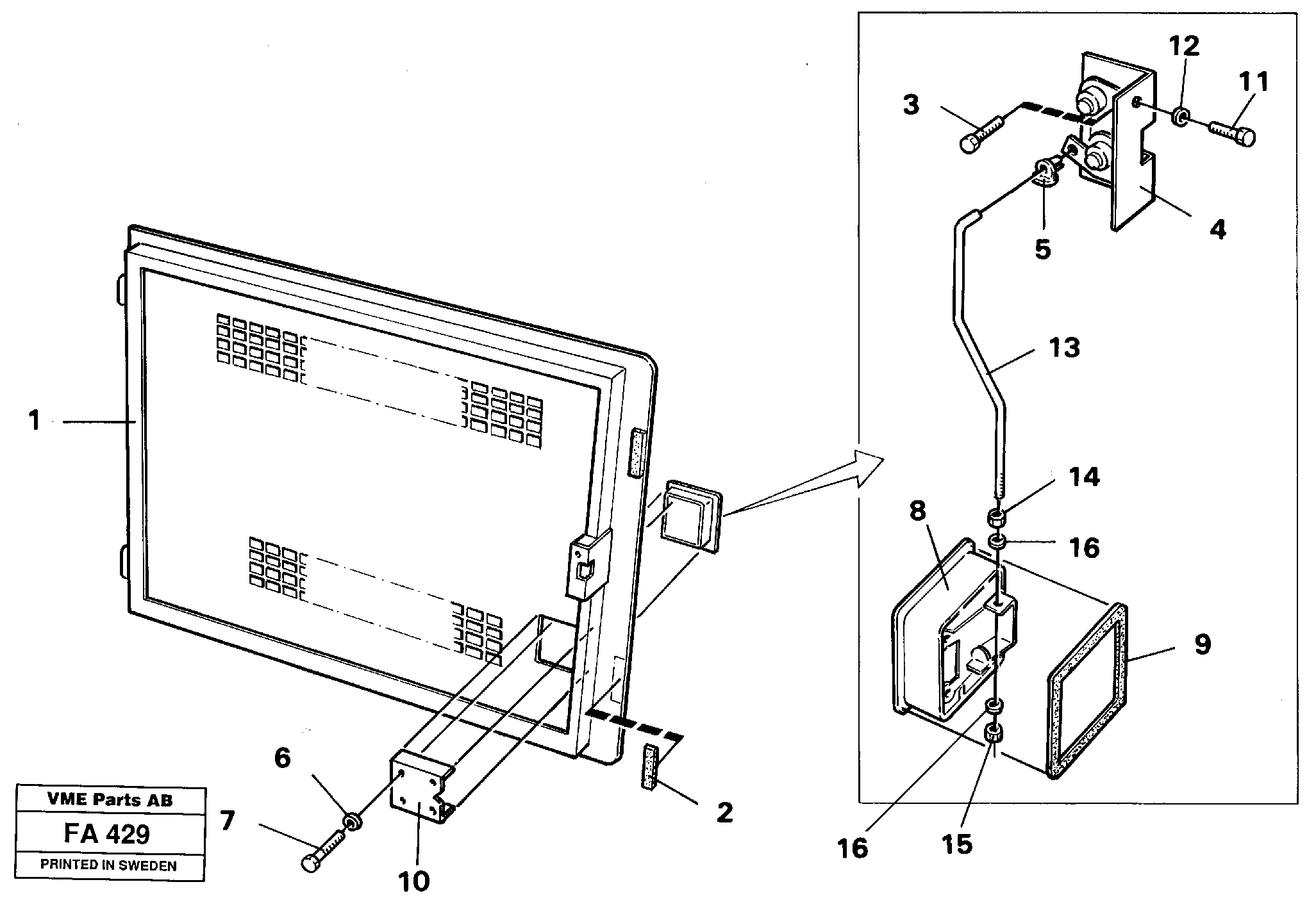 Схема запчастей Volvo EC230B - 30573 Door EC230B ?KERMAN ?KERMAN EC230B