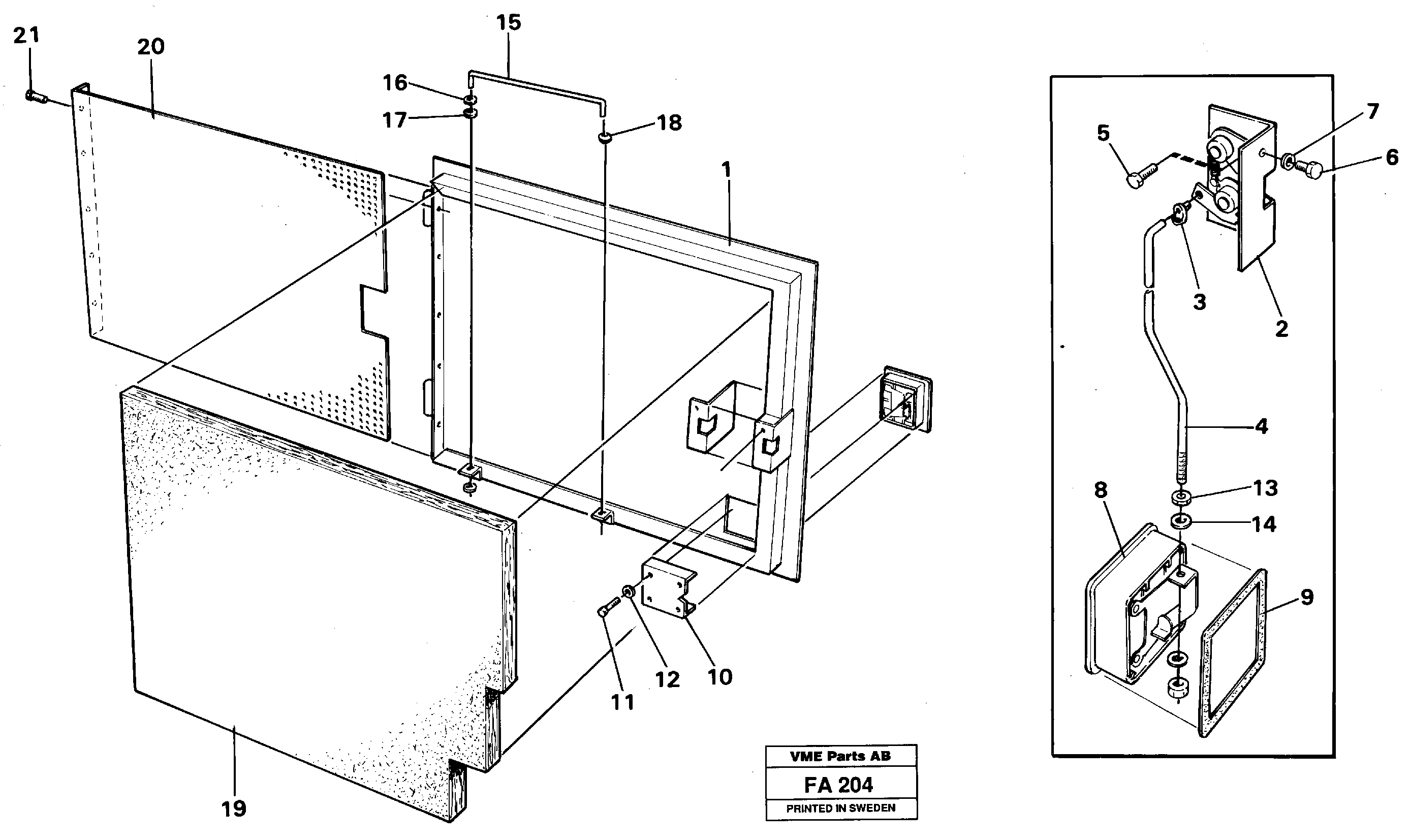 Схема запчастей Volvo EC230B - 27327 Door Rh, rear EC230B ?KERMAN ?KERMAN EC230B