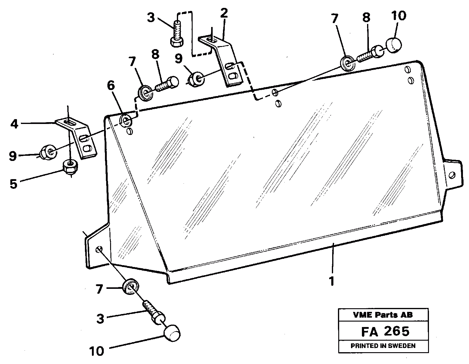 Схема запчастей Volvo EC230B - 27051 Sun visor Outer EC230B ?KERMAN ?KERMAN EC230B