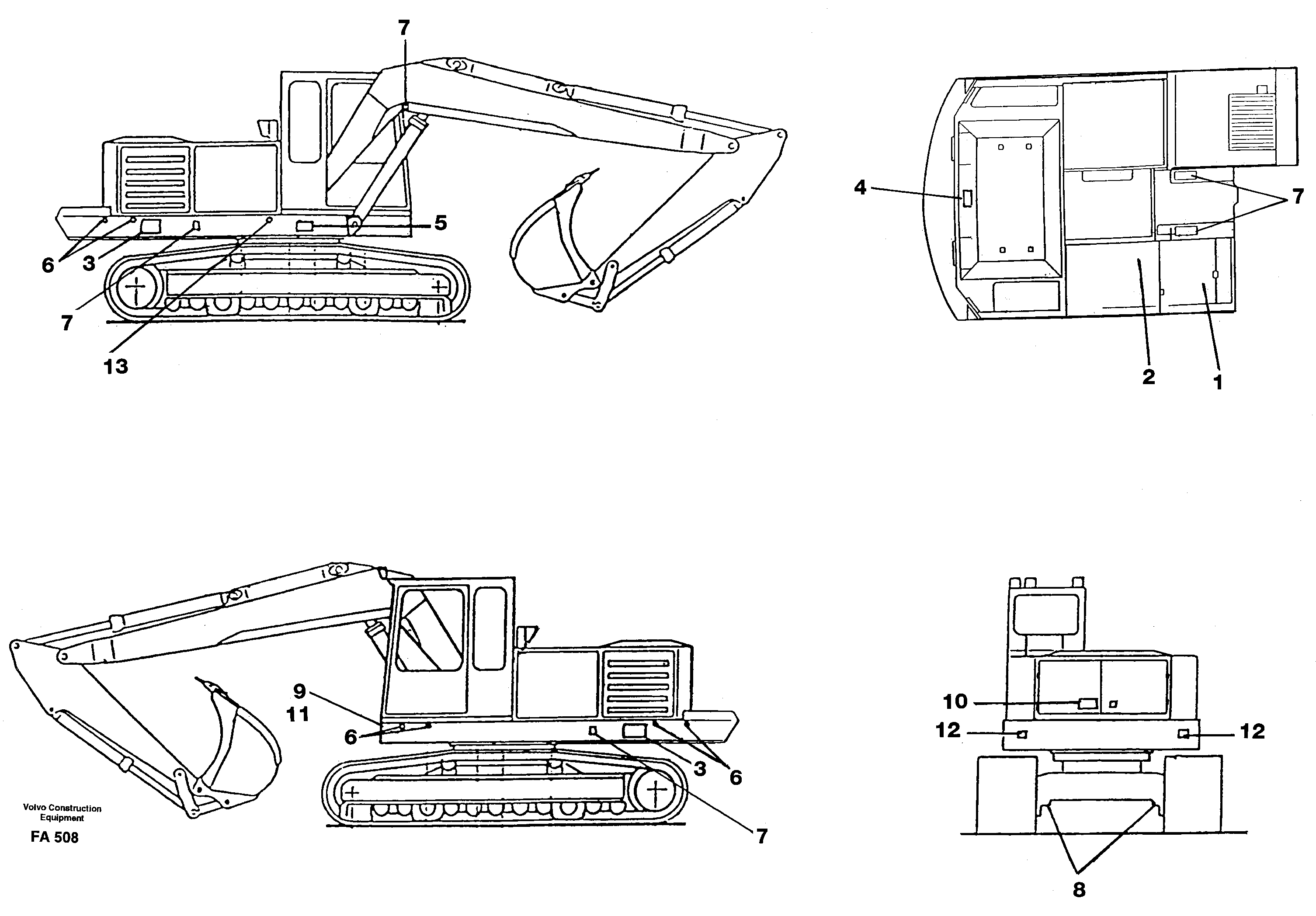 Схема запчастей Volvo EC230B - 27086 Sign plates and transfer,outer location EC230B ?KERMAN ?KERMAN EC230B