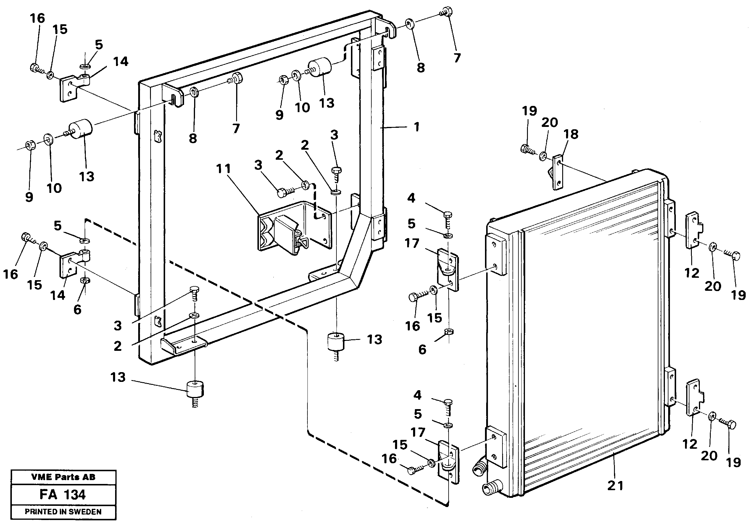 Схема запчастей Volvo EC230B - 27092 Радиатор масляной для гидравлики EC230B ?KERMAN ?KERMAN EC230B