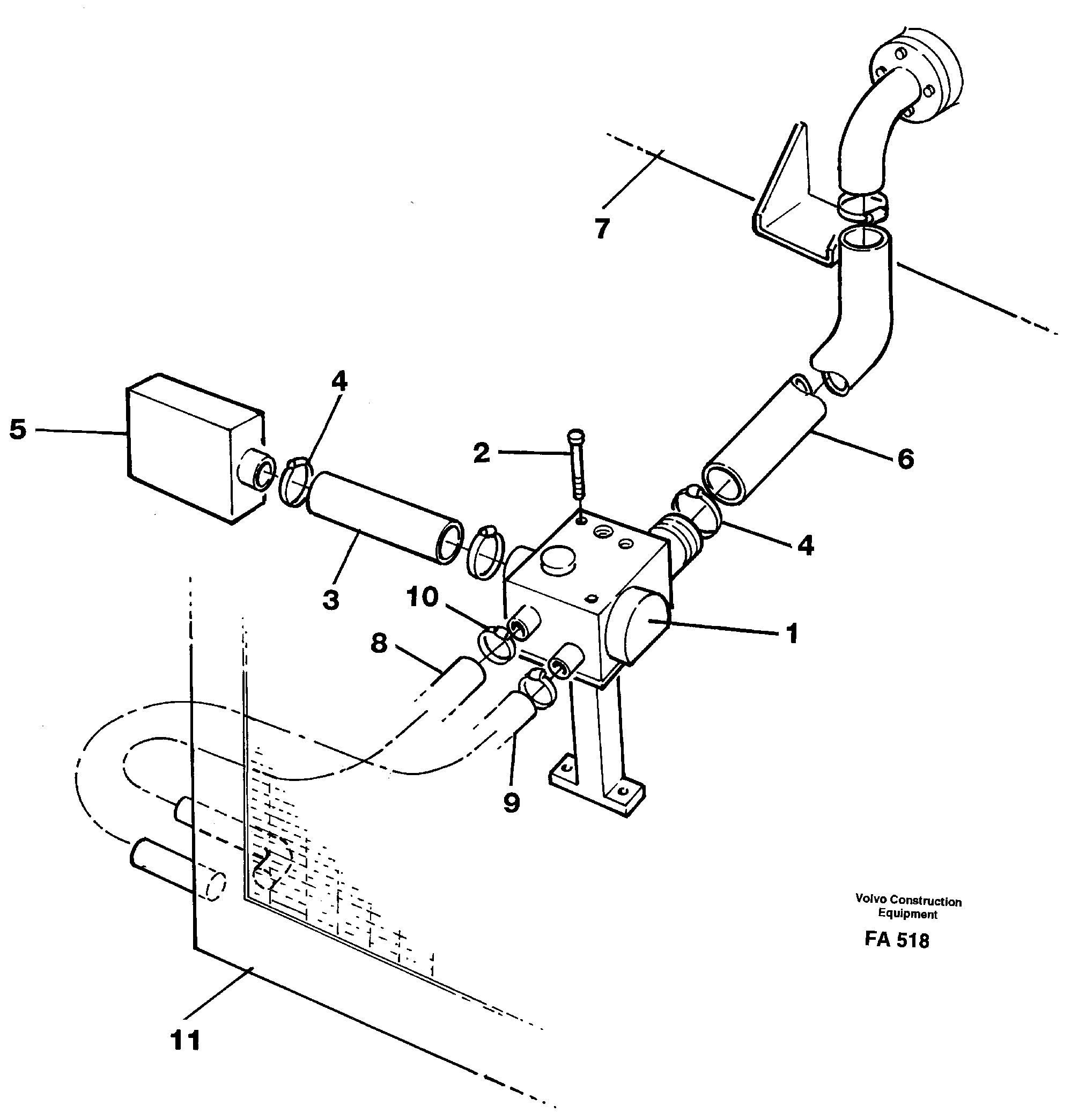 Схема запчастей Volvo EC230B - 27507 Hydraulic system, oil cooler EC230B ?KERMAN ?KERMAN EC230B
