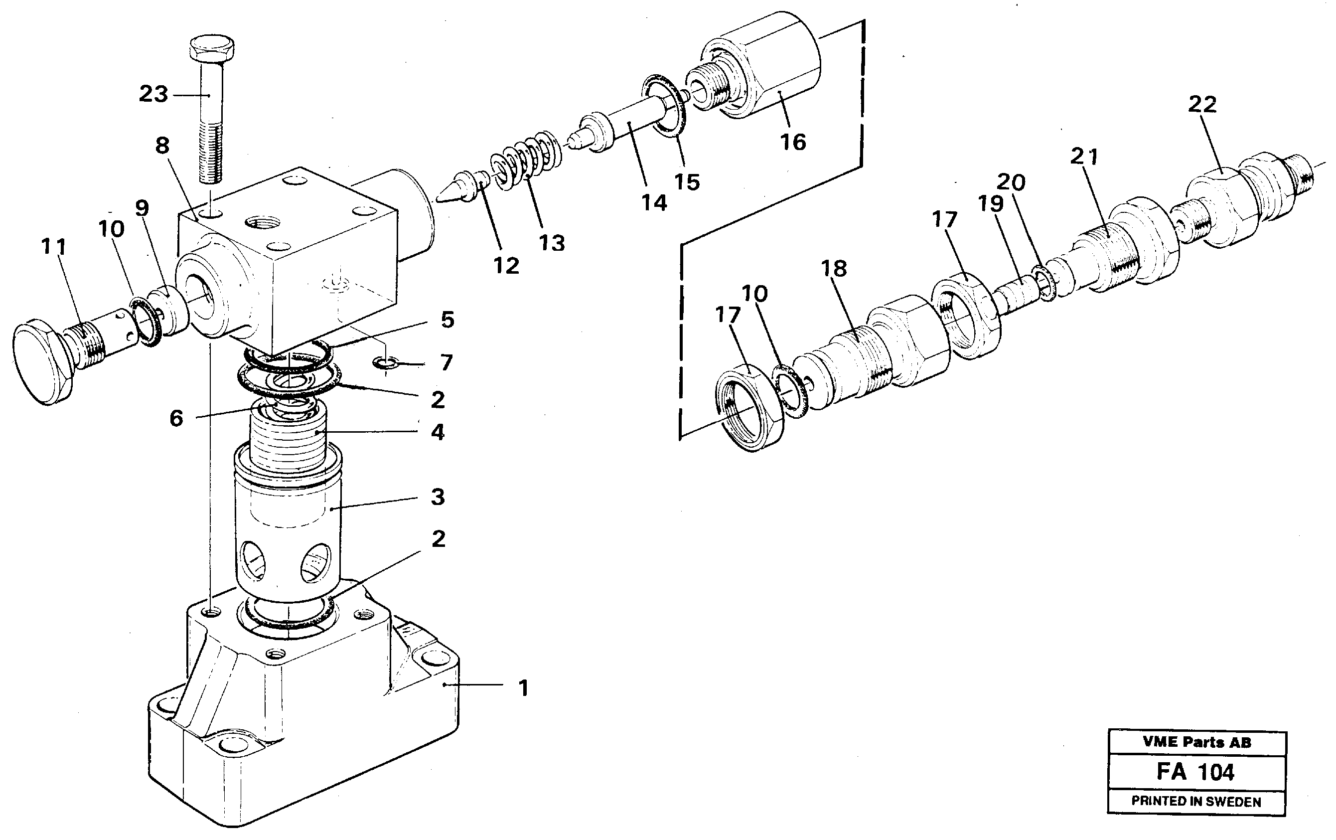 Схема запчастей Volvo EC230B - 34658 Pressure limiting valve EC230B ?KERMAN ?KERMAN EC230B