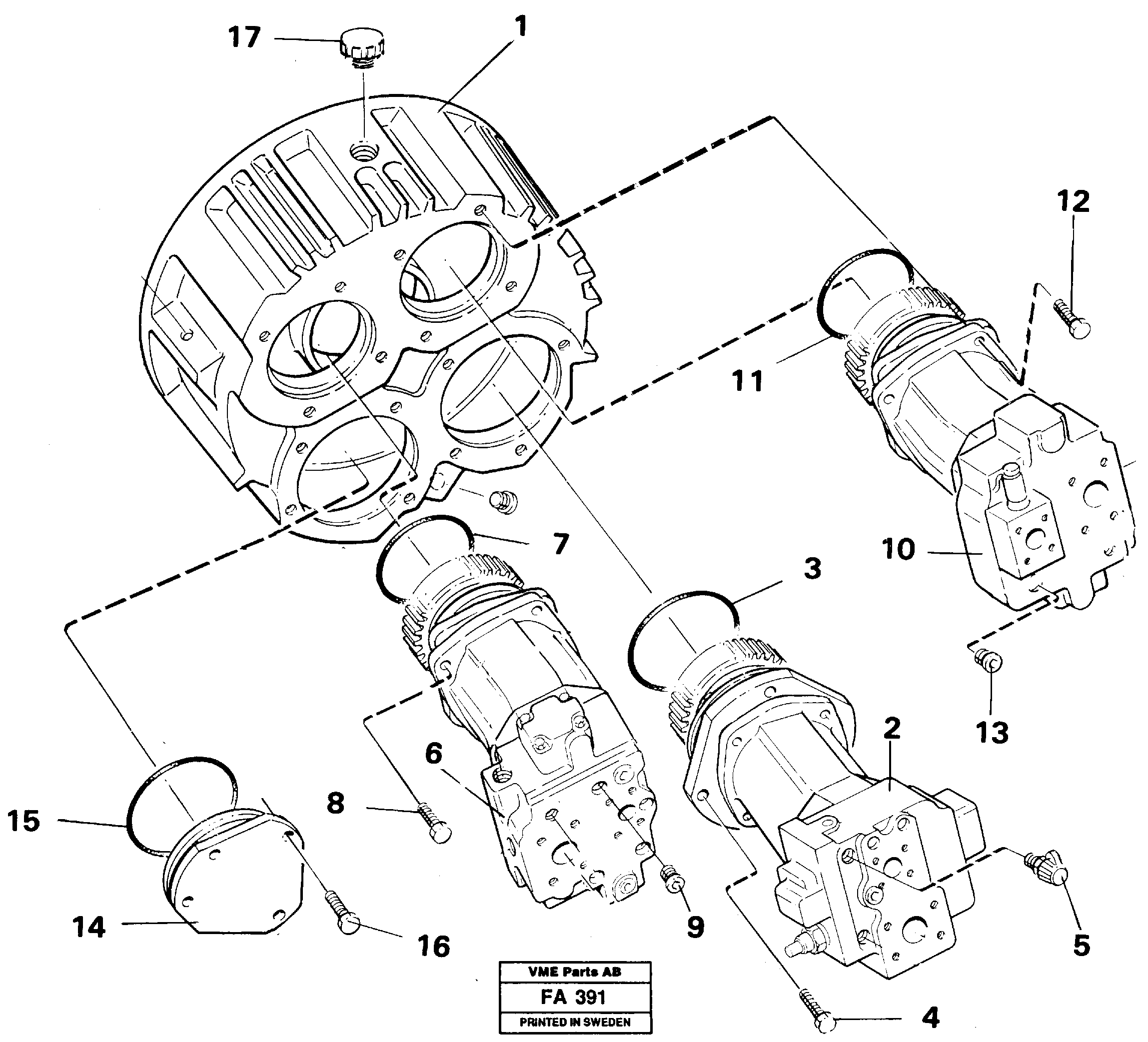 Схема запчастей Volvo EC230B - 91106 Pump installation EC230B ?KERMAN ?KERMAN EC230B