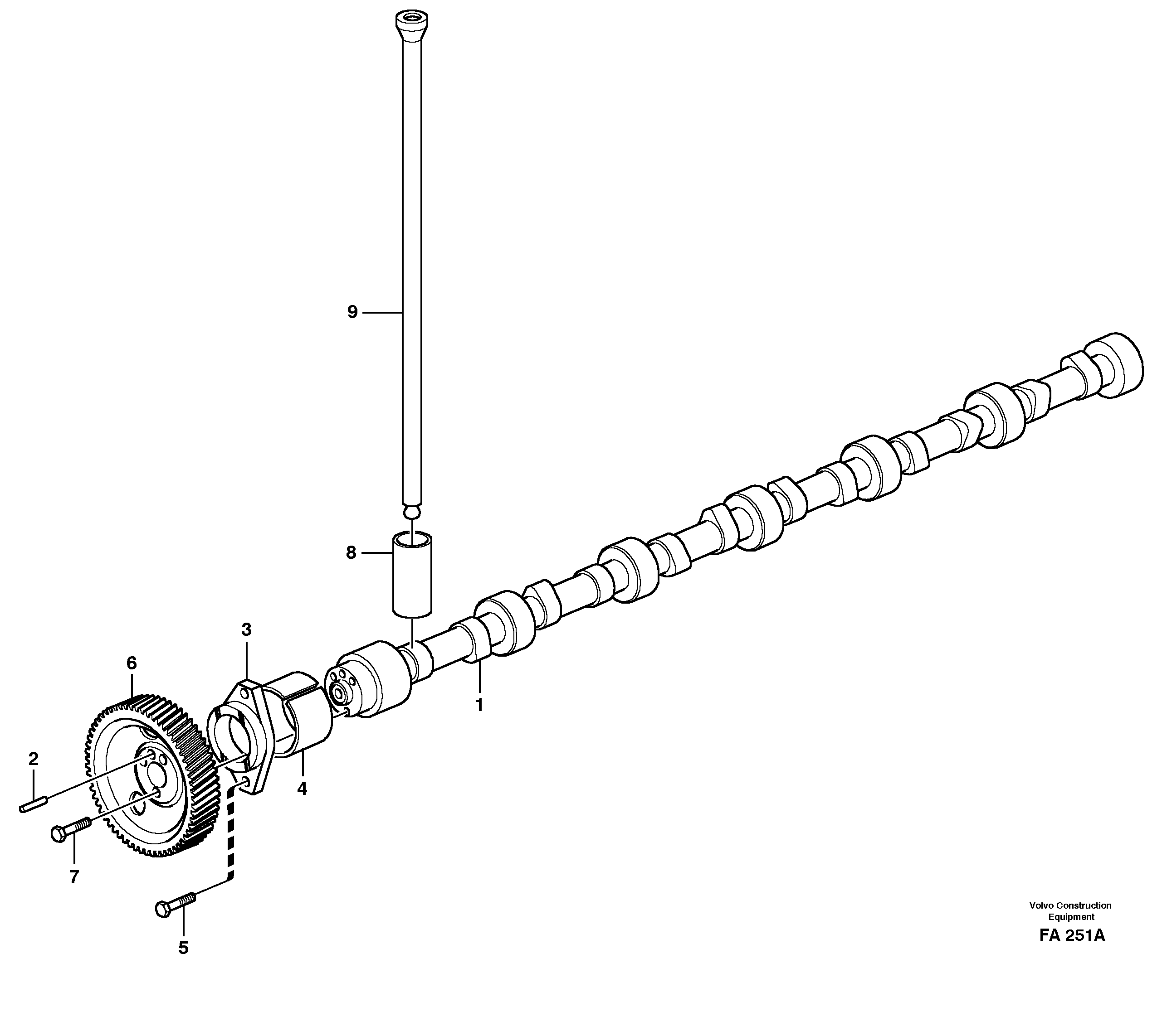 Схема запчастей Volvo EC230B - 59396 Распредвал EC230B ?KERMAN ?KERMAN EC230B