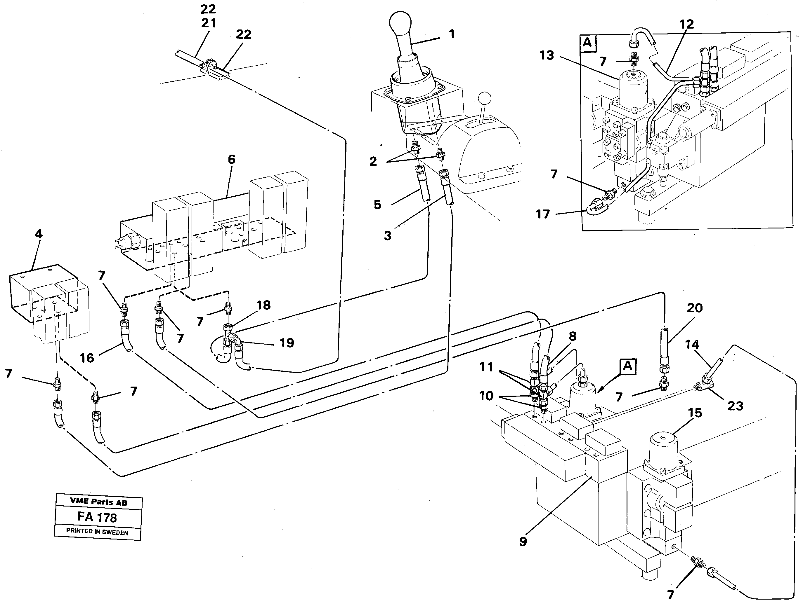 Схема запчастей Volvo EC230B - 34665 Servo hydraulics, boom EC230B ?KERMAN ?KERMAN EC230B