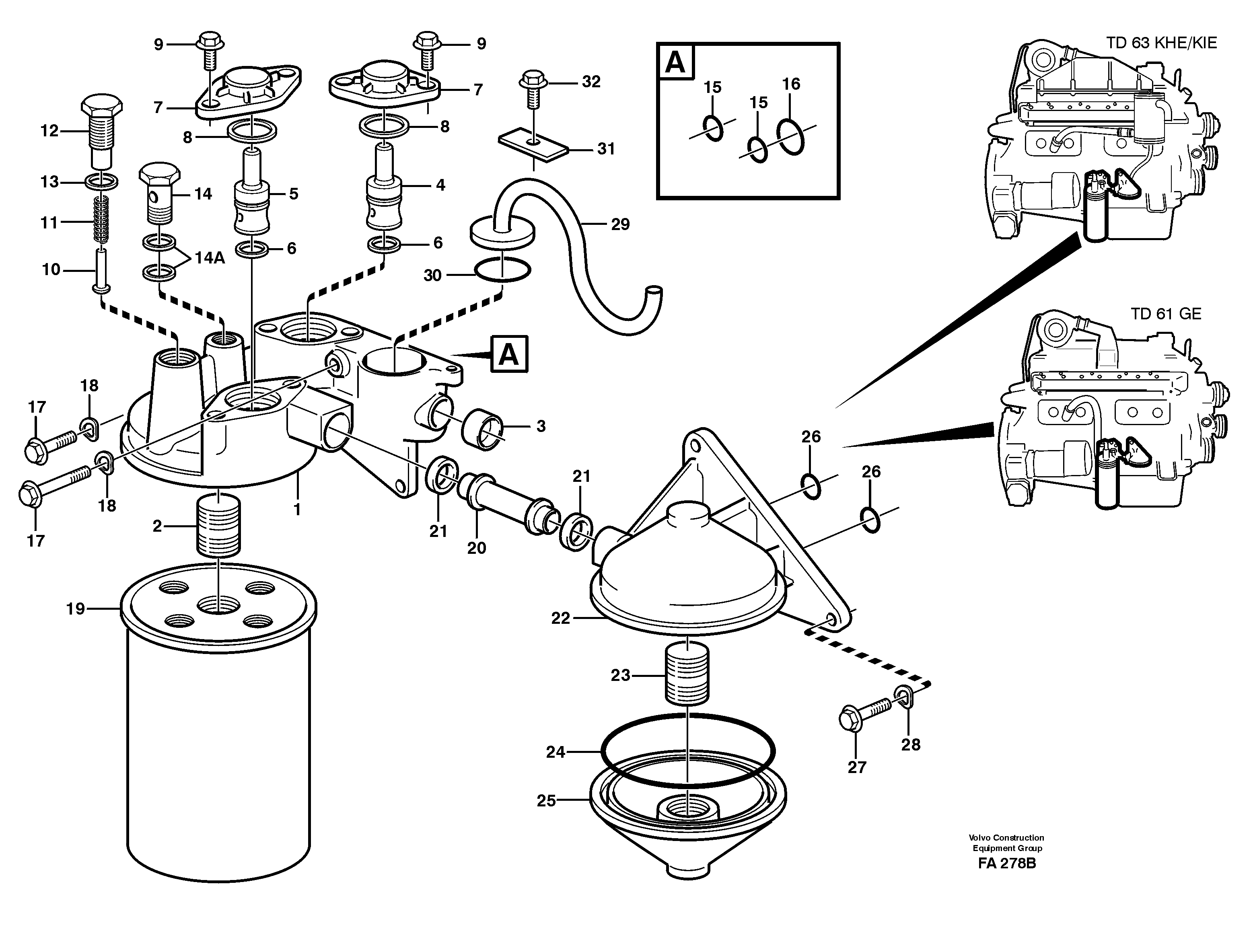 Схема запчастей Volvo EC230B - 59399 Фильтр масляный EC230B ?KERMAN ?KERMAN EC230B