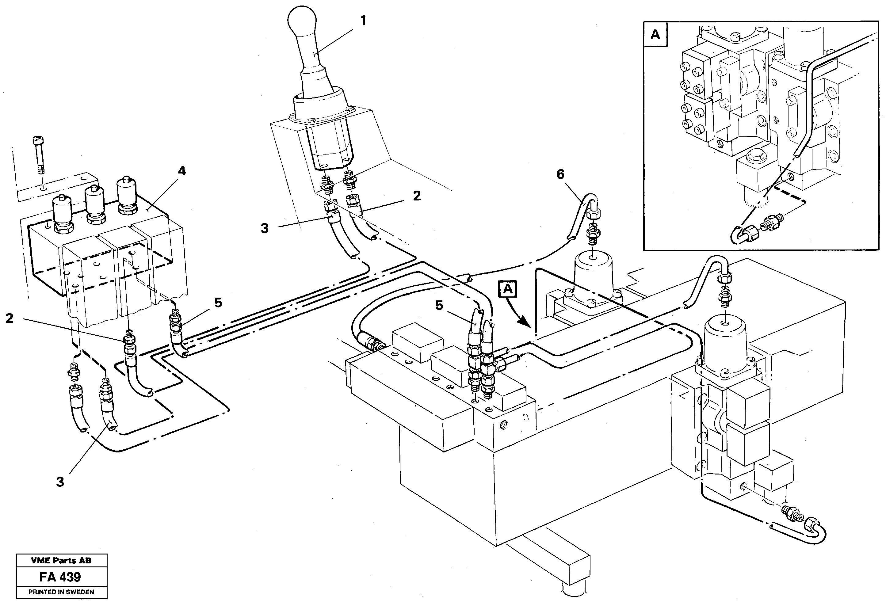Схема запчастей Volvo EC230B - 35695 Servo hydraulic system, dipper on materials handling equipment EC230B ?KERMAN ?KERMAN EC230B