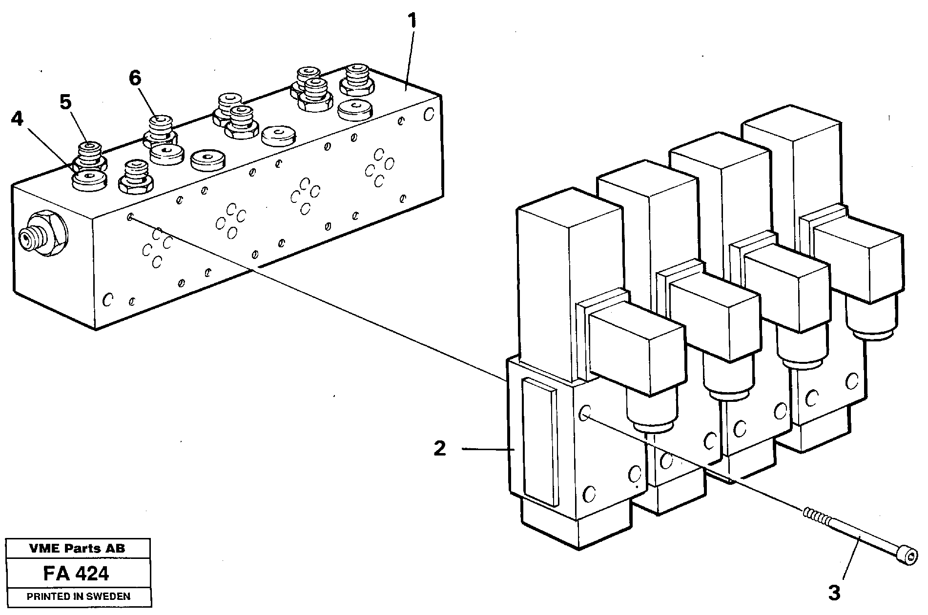 Схема запчастей Volvo EC230B - 26582 Extra valve block EC230B ?KERMAN ?KERMAN EC230B