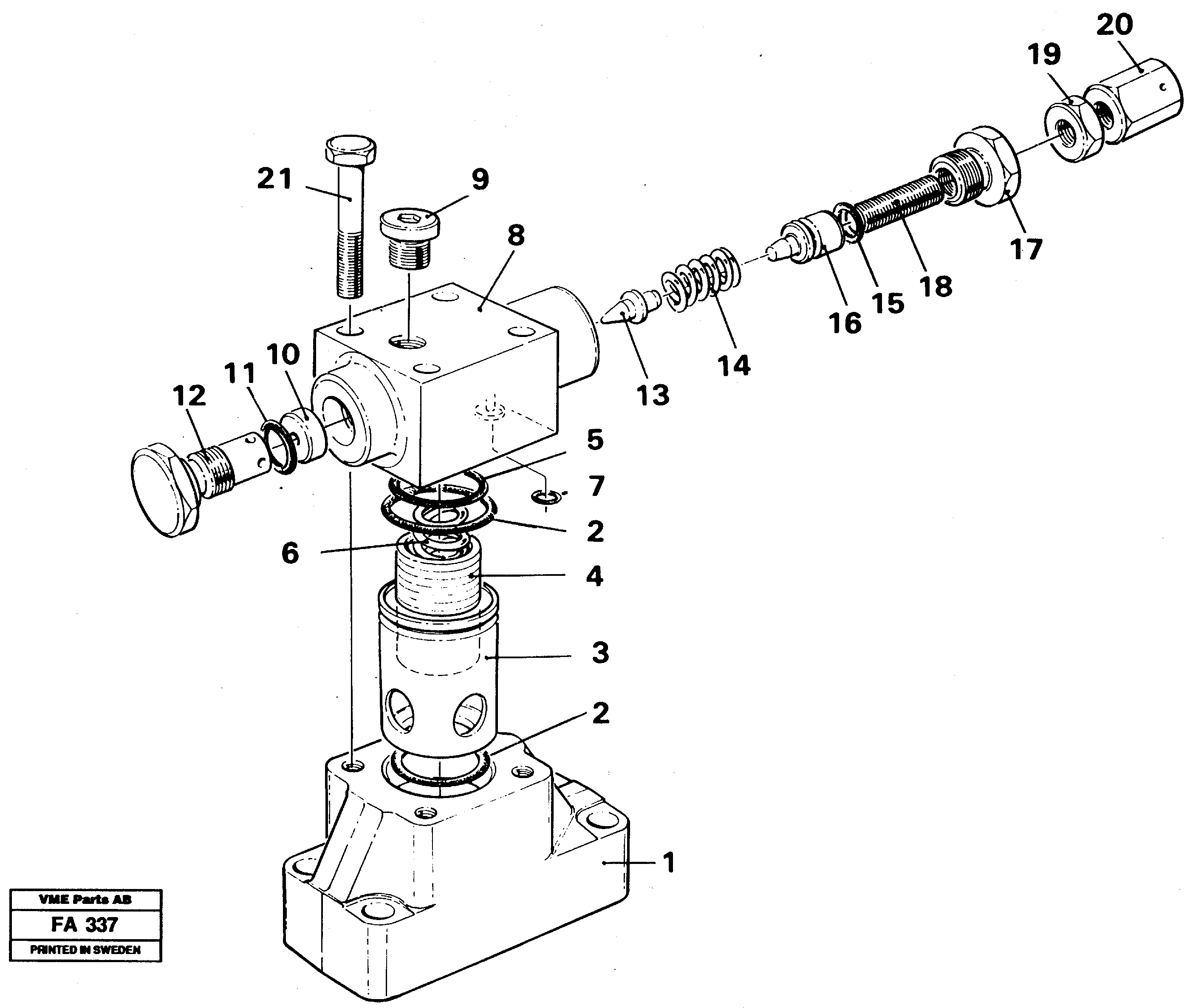 Схема запчастей Volvo EC230B - 26870 Magnet equipment Ohio/almhult Pressure limiting valve EC230B ?KERMAN ?KERMAN EC230B