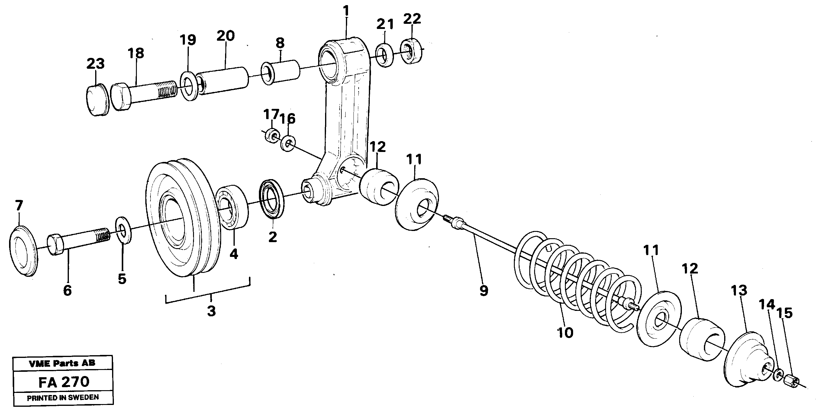 Схема запчастей Volvo EC230B - 30336 Automatic belt tensioner with fitting parts EC230B ?KERMAN ?KERMAN EC230B