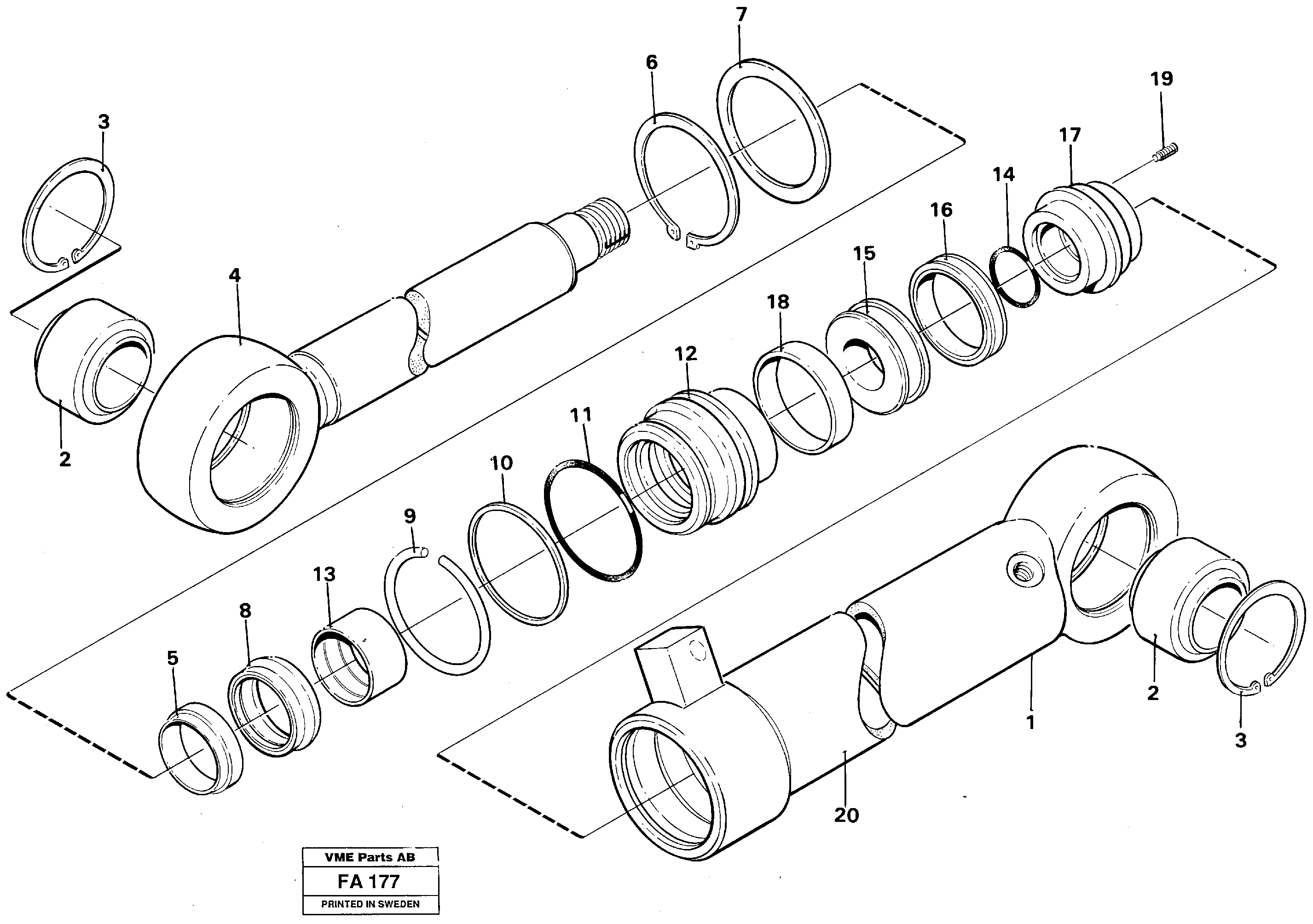 Схема запчастей Volvo EC230B - 26891 Гидроцилиндр EC230B ?KERMAN ?KERMAN EC230B