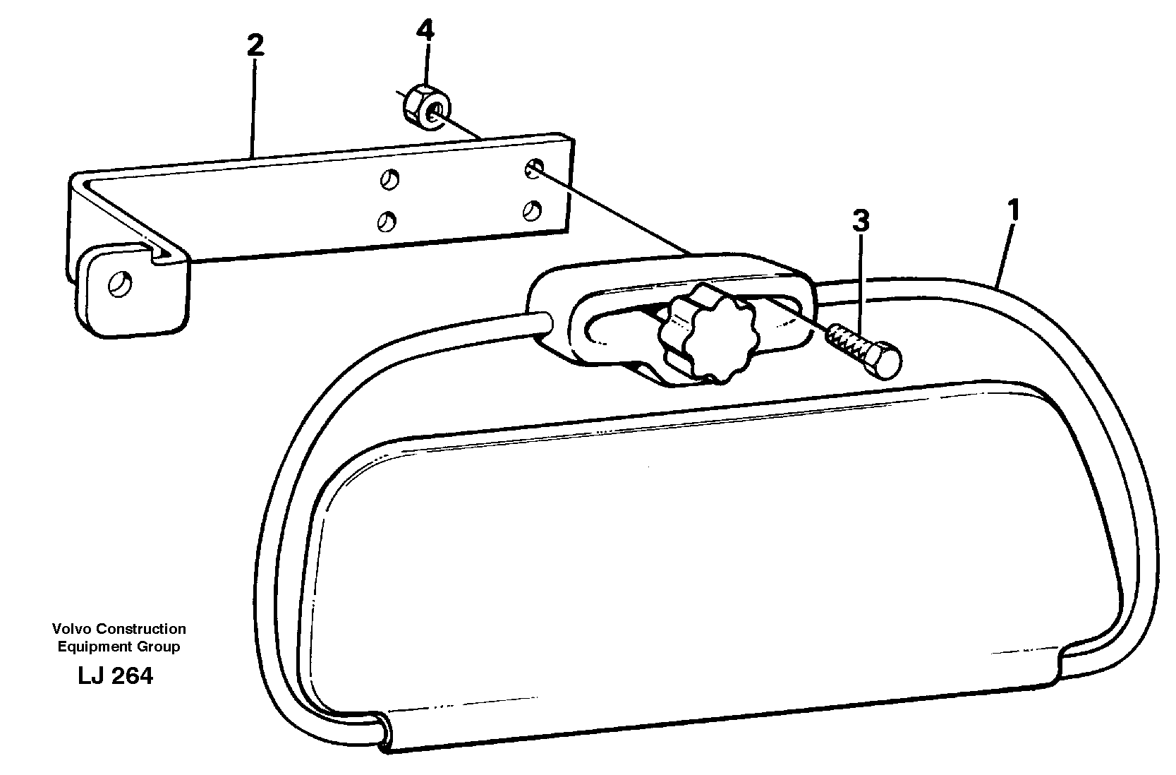 Схема запчастей Volvo EC230B - 27827 Sun visor EC230B SER NO 5252-