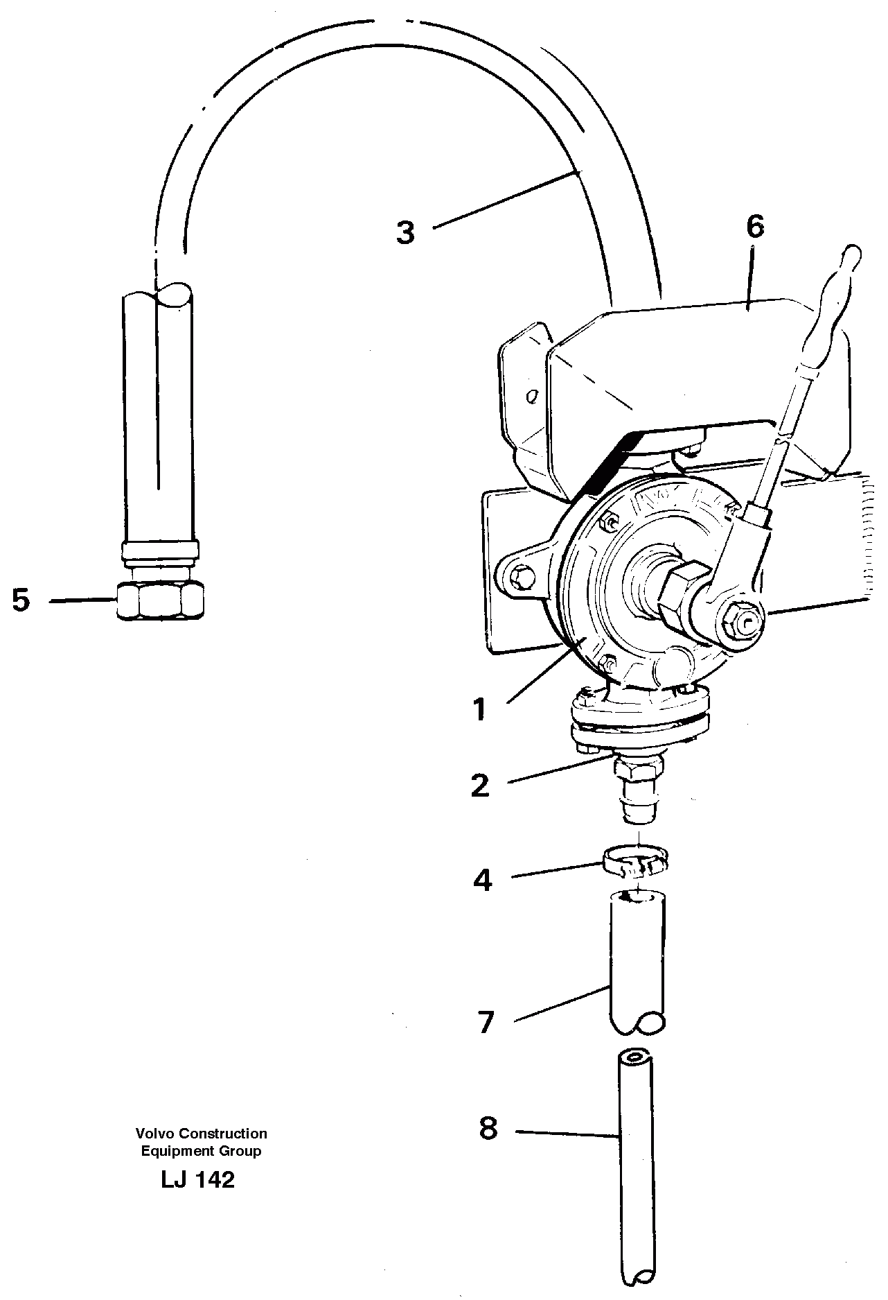 Схема запчастей Volvo EC230B - 71077 Hand pump EC230B SER NO 5252-