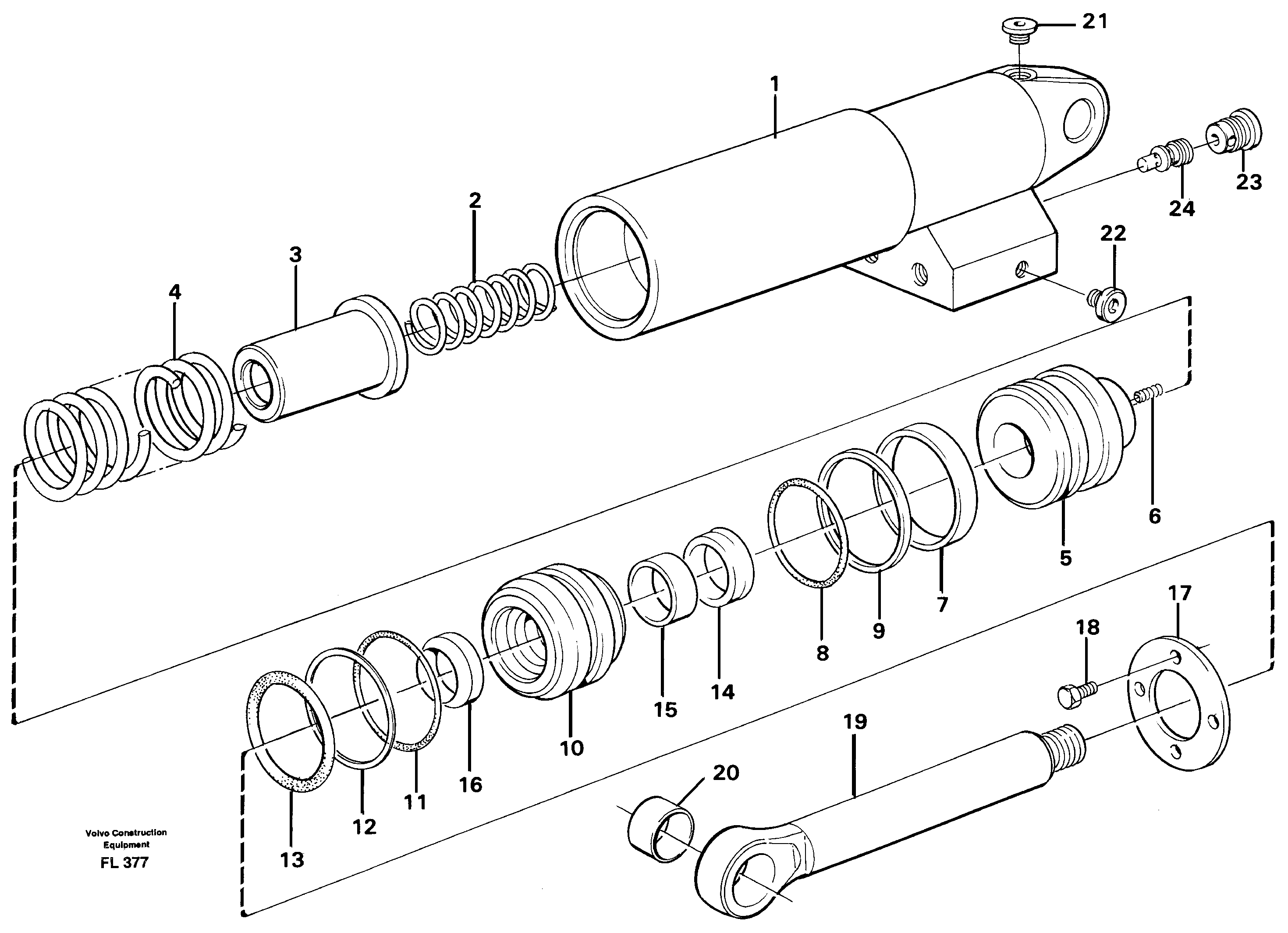 Схема запчастей Volvo EC450 - 66244 Гидроцилиндр EC450 ?KERMAN ?KERMAN EC450 SER NO - 1781