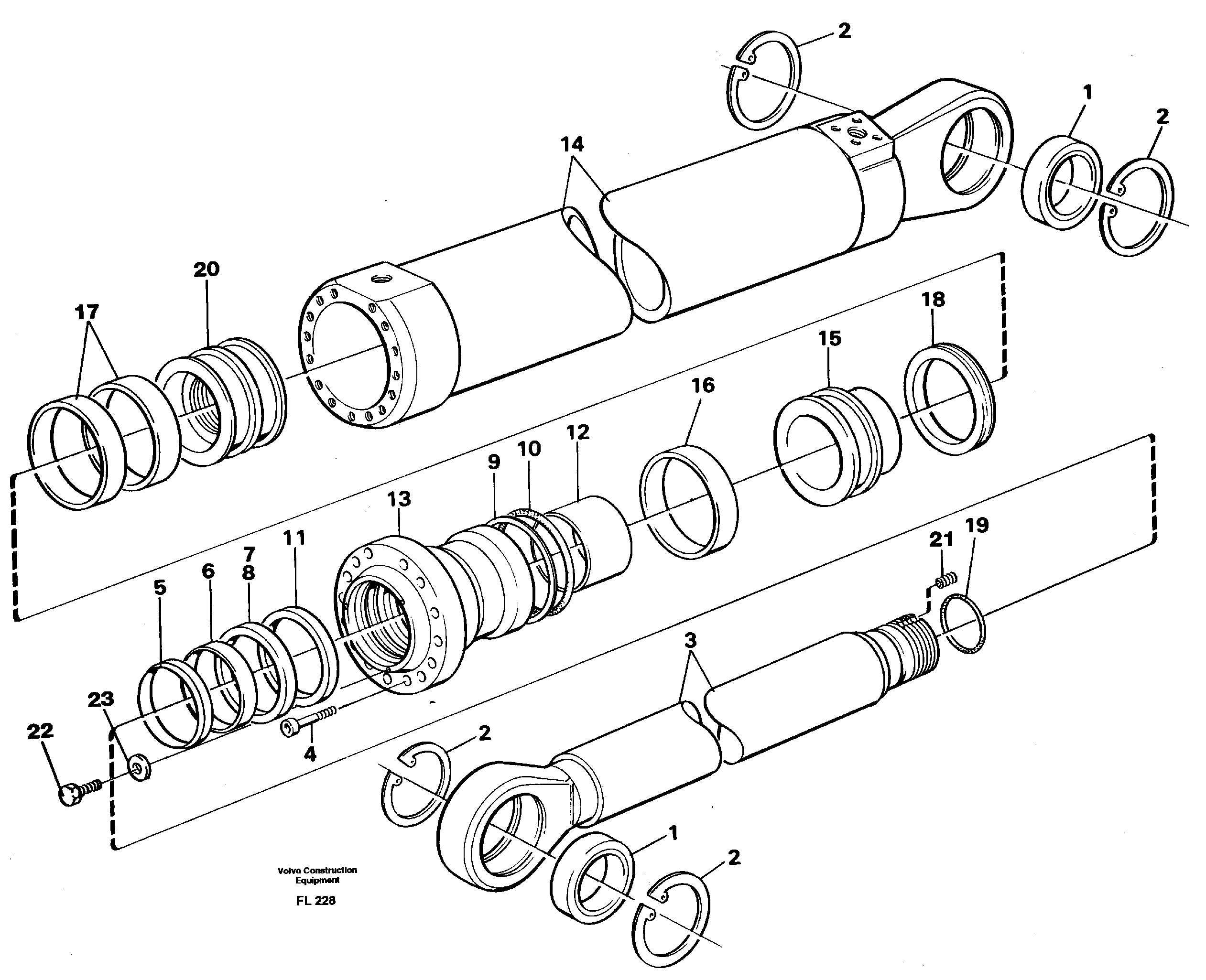 Схема запчастей Volvo EC450 - 61785 Boom cylinder, backhoe boom 6.65m, handling boom 8.6m EC450 ?KERMAN ?KERMAN EC450 SER NO - 1781
