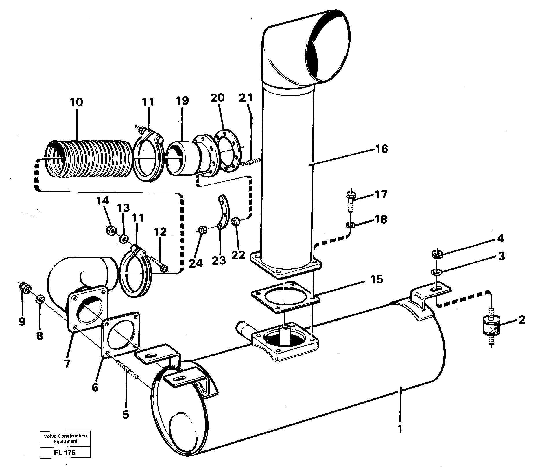 Схема запчастей Volvo EC450 - 101079 Выхлопная система EC450 ?KERMAN ?KERMAN EC450 SER NO - 1781