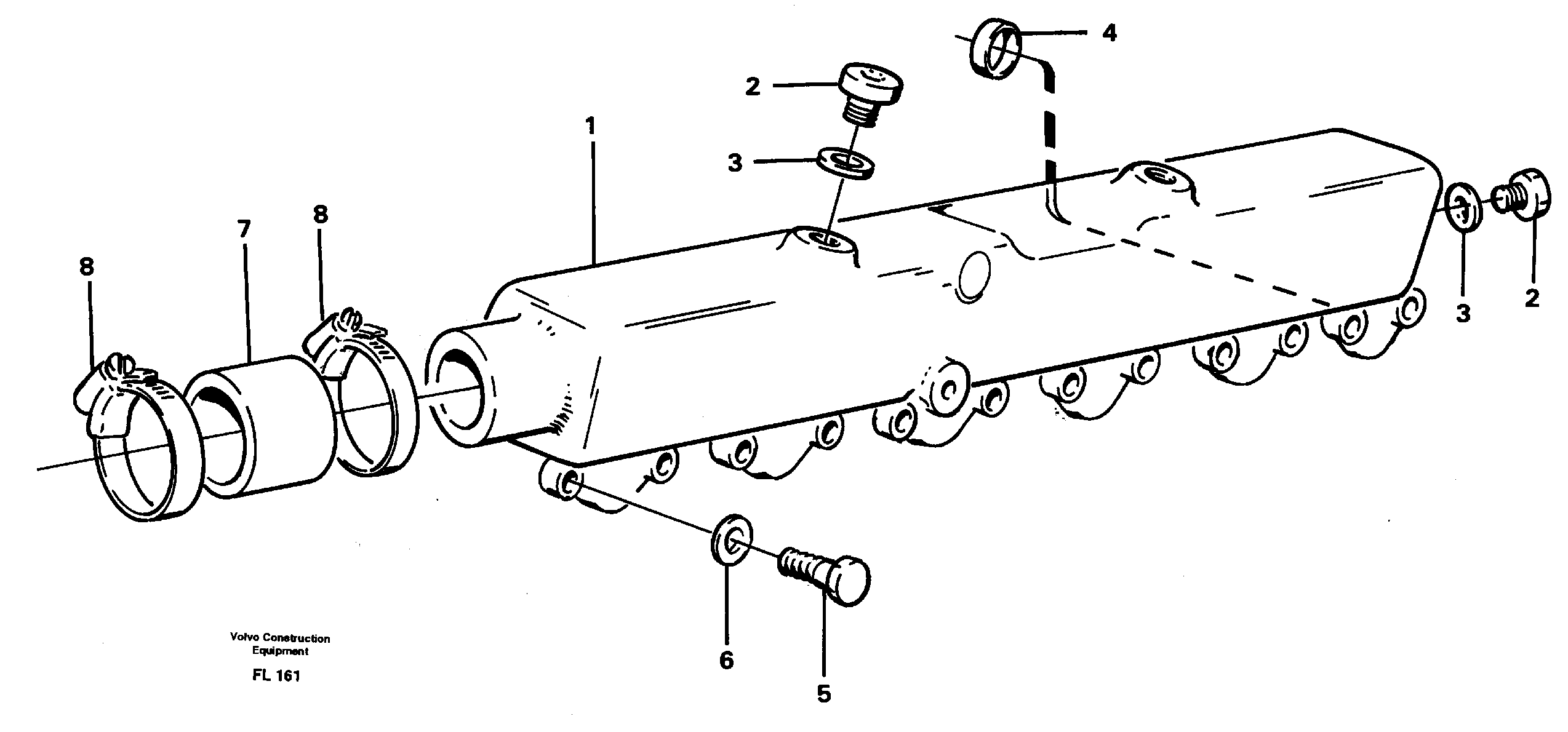 Схема запчастей Volvo EC450 - 75611 Трубка водяная EC450 ?KERMAN ?KERMAN EC450 SER NO - 1781