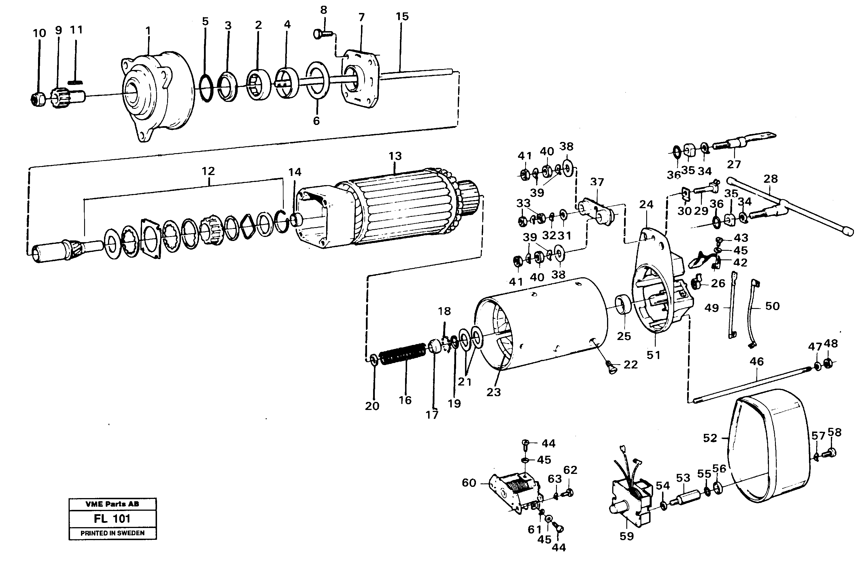 Схема запчастей Volvo EC450 - 28581 Starter motor EC450 ?KERMAN ?KERMAN EC450 SER NO - 1781