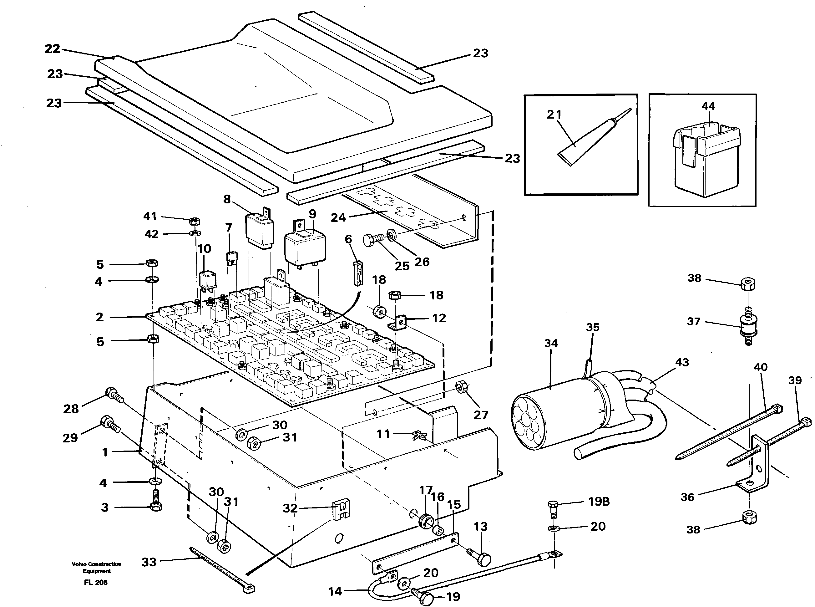 Схема запчастей Volvo EC450 - 29554 Electrical distribution unit, assembly EC450 ?KERMAN ?KERMAN EC450 SER NO - 1781