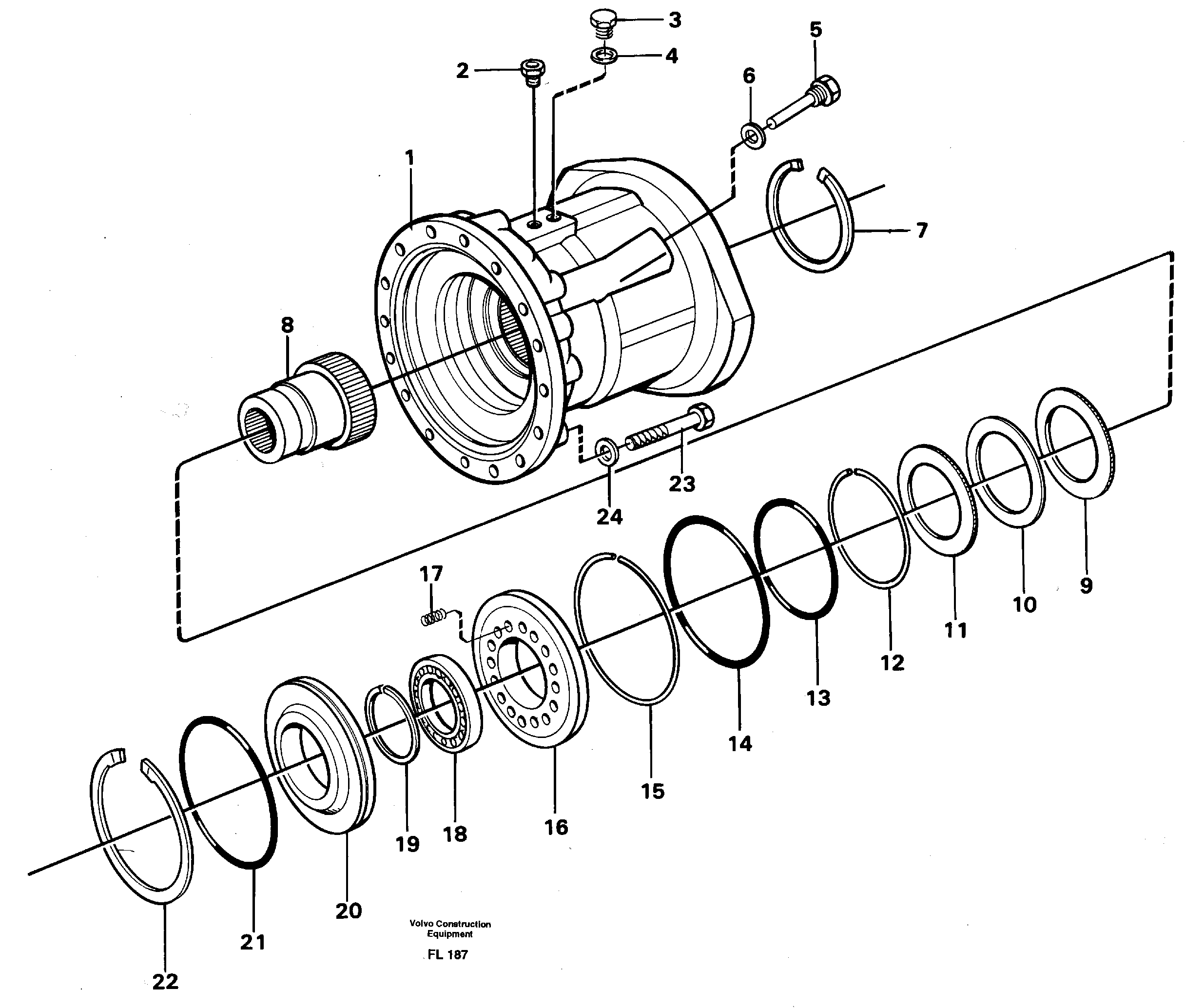 Схема запчастей Volvo EC450 - 35727 Multi-disc brake EC450 ?KERMAN ?KERMAN EC450 SER NO - 1781