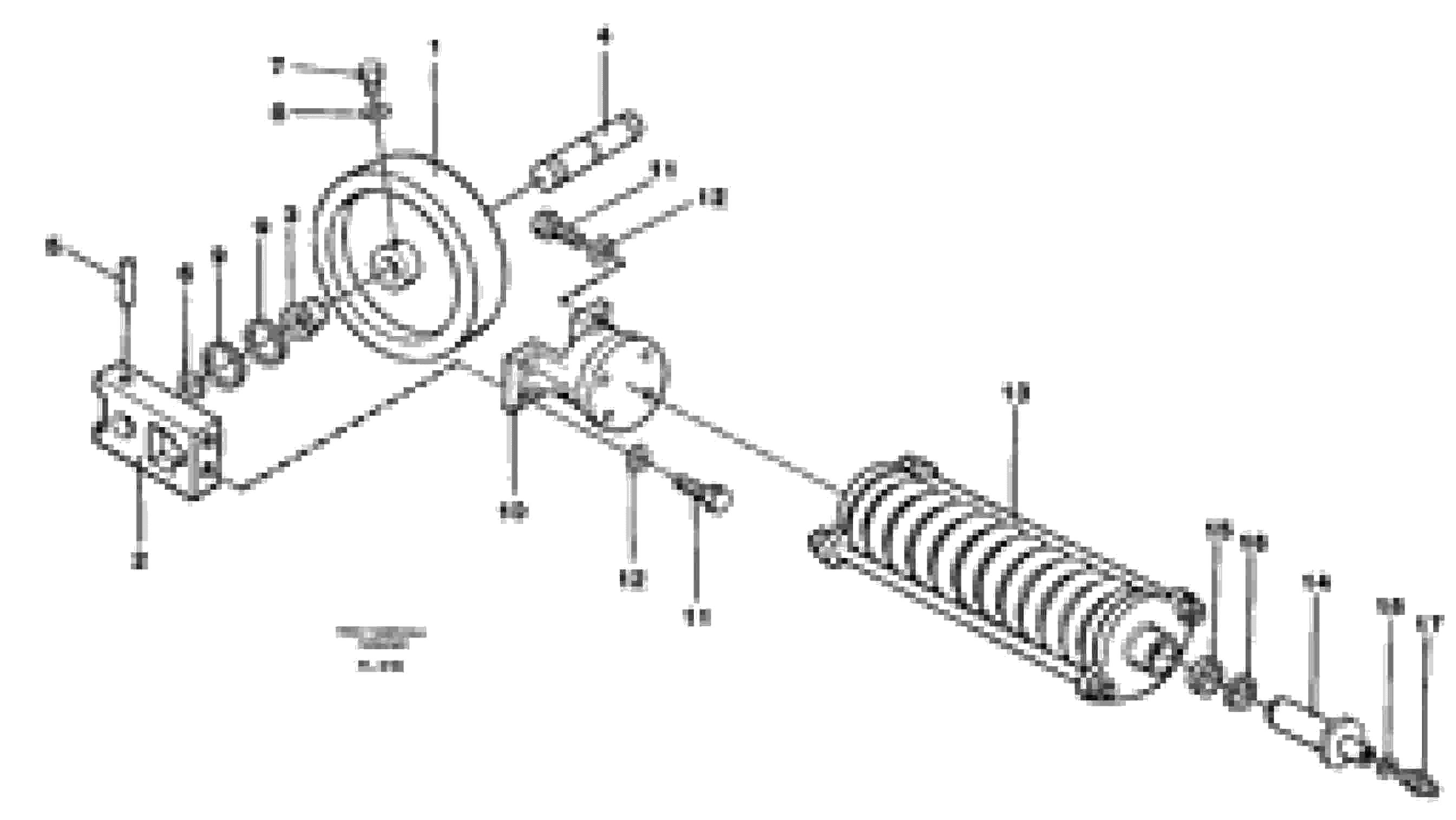 Схема запчастей Volvo EC450 - 29573 Front wheel, spring package and tension cylinder EC450 ?KERMAN ?KERMAN EC450 SER NO - 1781