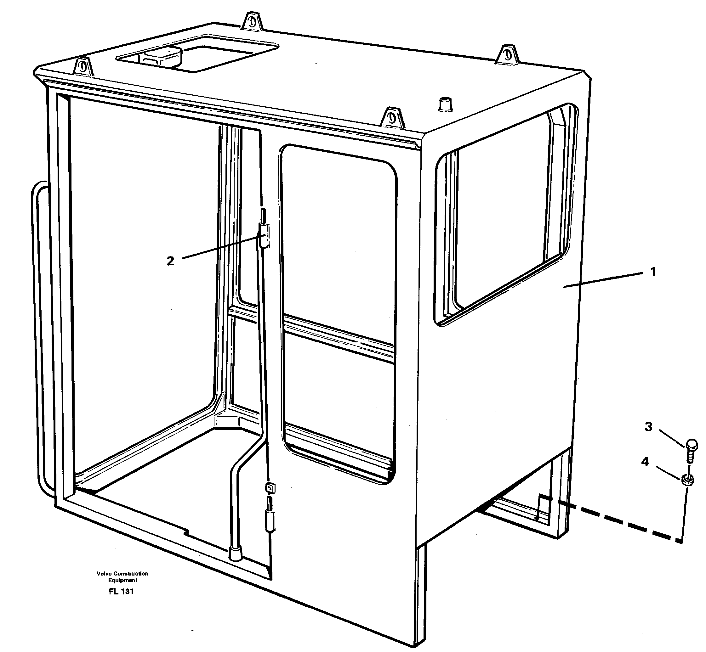 Схема запчастей Volvo EC450 - 35735 Operators cab EC450 ?KERMAN ?KERMAN EC450 SER NO - 1781